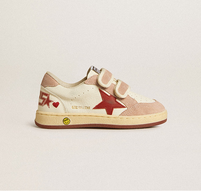 Golden Goose  White Red Pink Sport Embroidery Sneaker