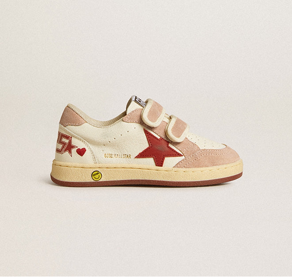 Golden Goose  White Red Pink Sport Embroidery Sneaker