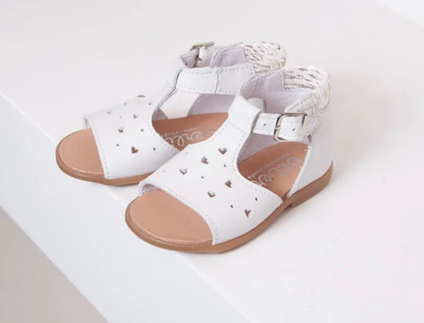 Beberlis White Heart Sandal