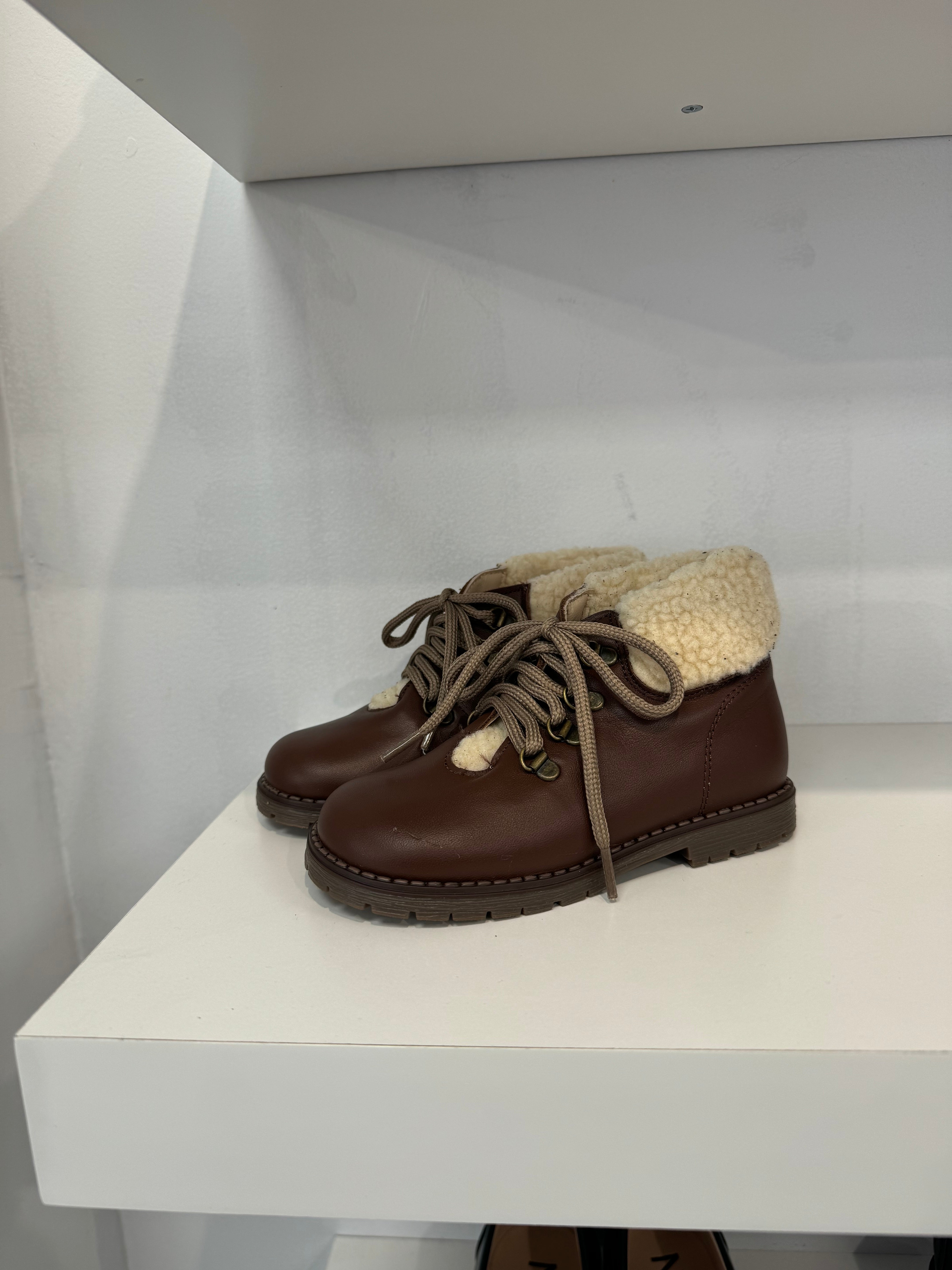 LMDI Brown Fur Trim Bootie