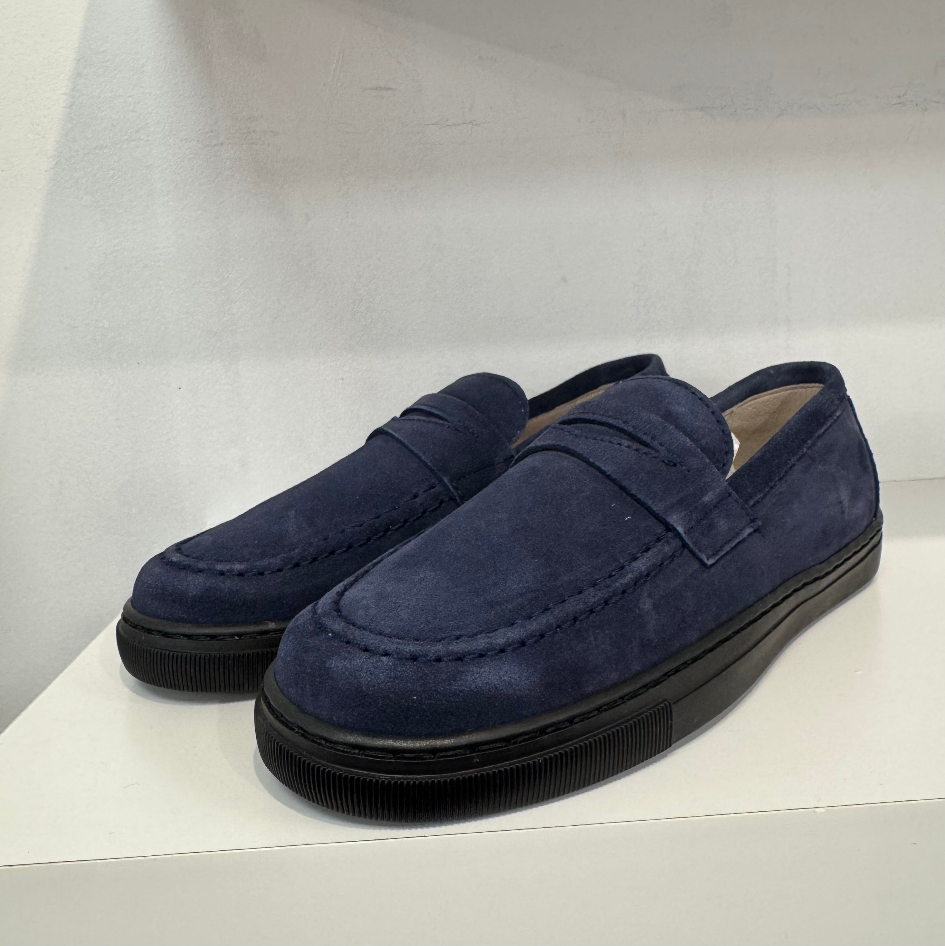 Gravitas Navy Suede Loafer