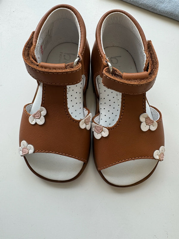 Beberlis Floral Velcro T-strap