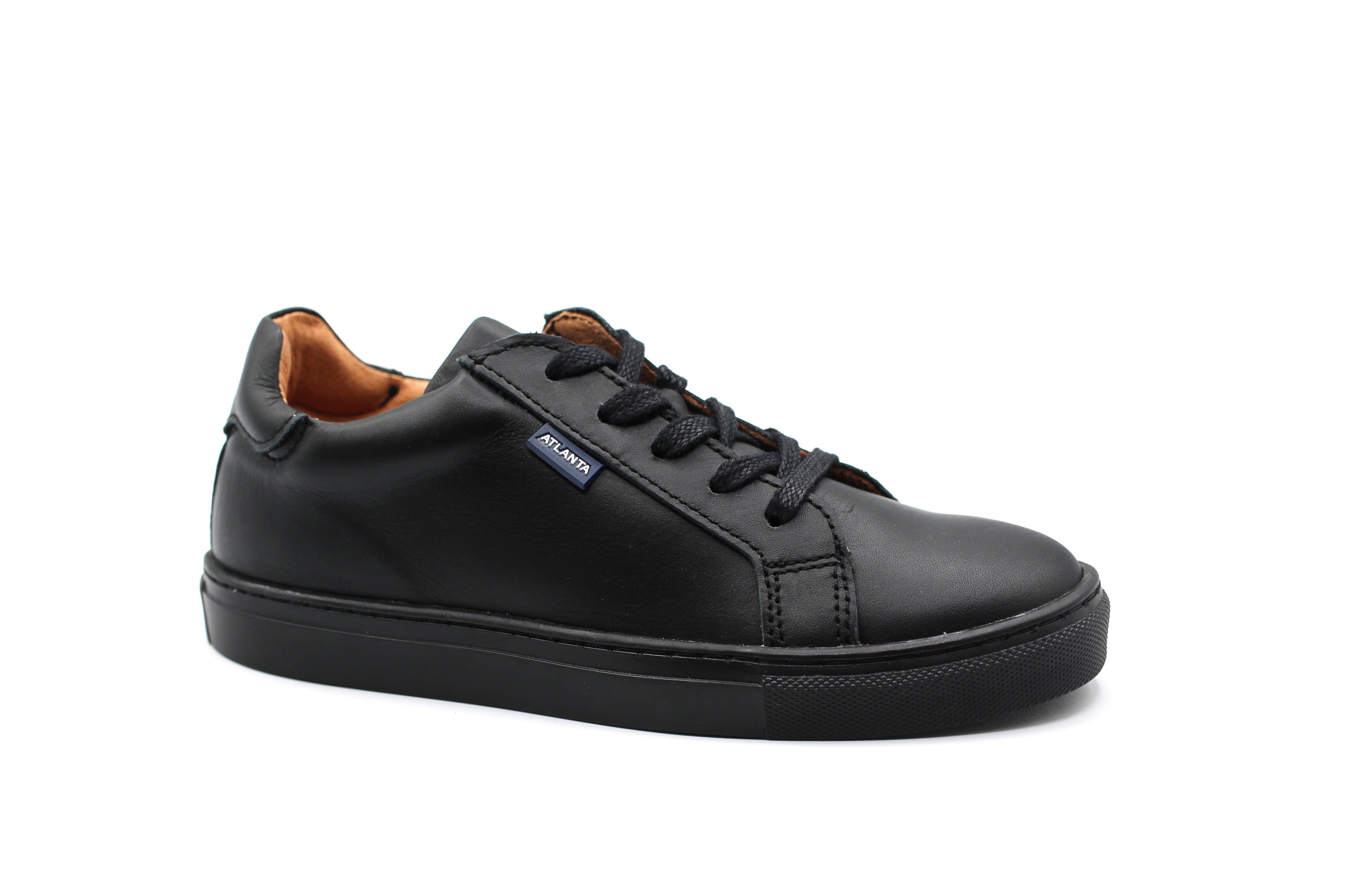 Atlanta Black Classic Sneaker with Zipper