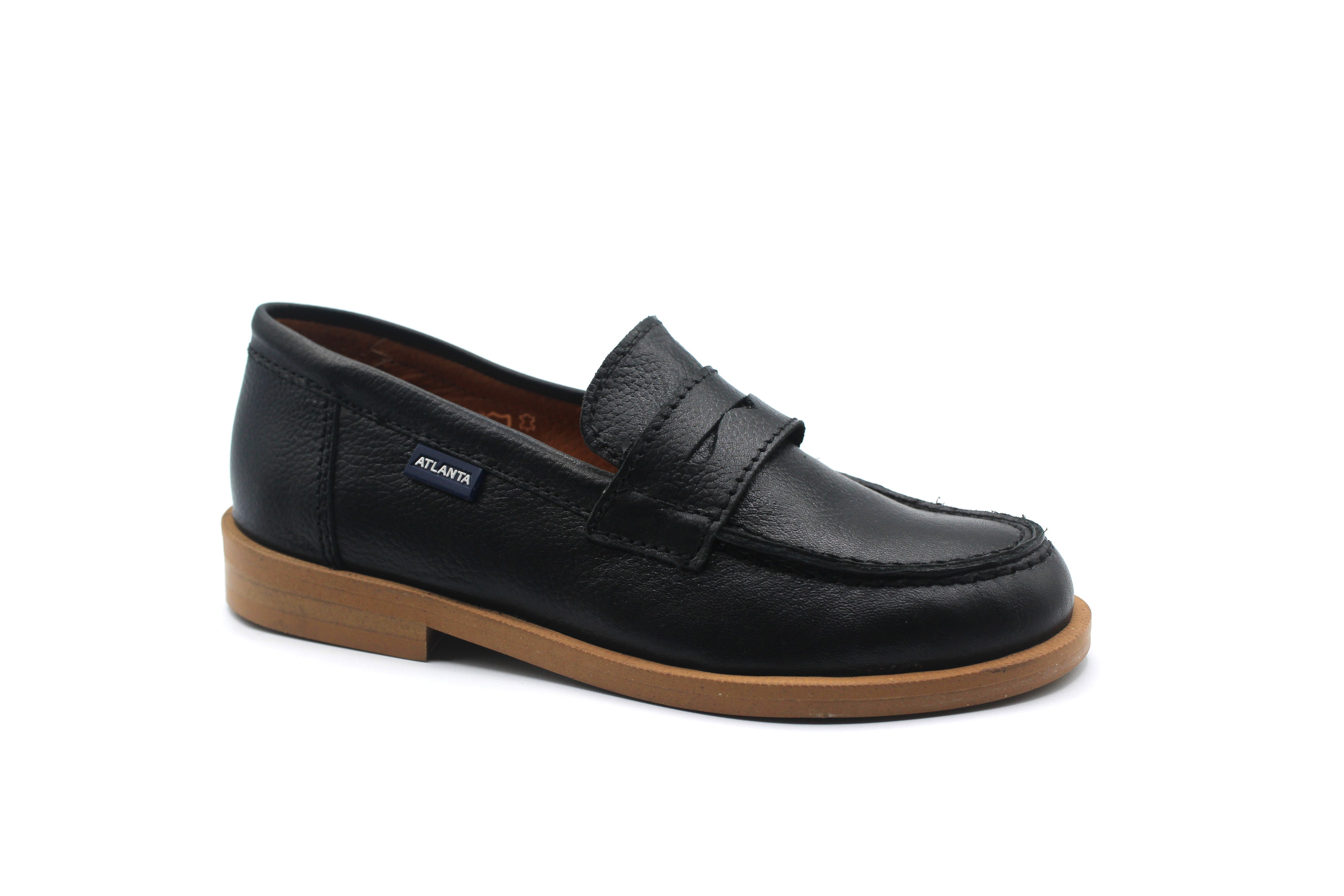 Atlanta Black Pebbled Penny Loafer