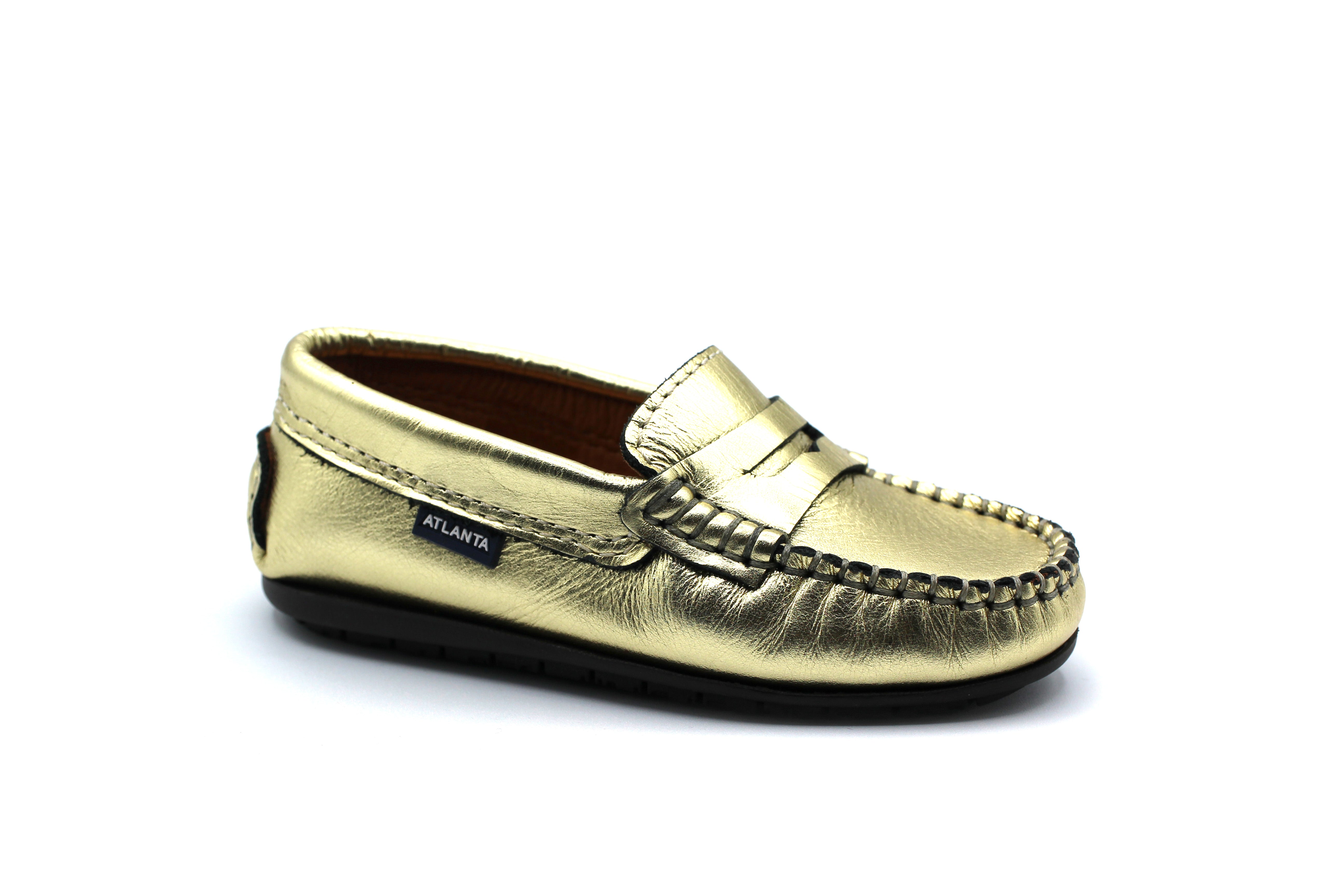 Atlanta Gold Metallic Penny Loafer