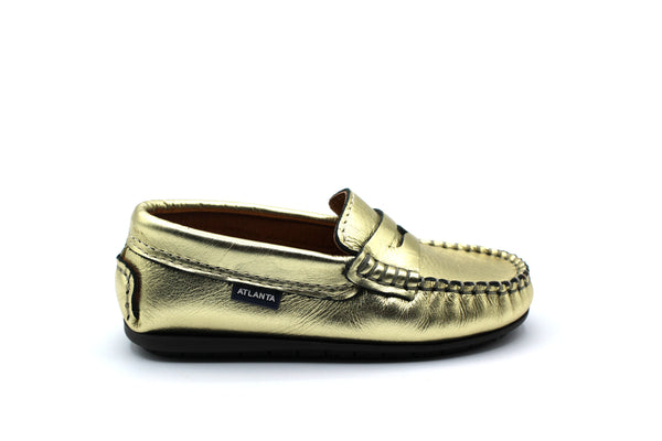 Atlanta Gold Metallic Penny Loafer