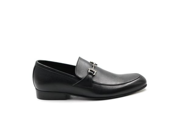 Atlanta Black Classic Dress Loafer With Buckle