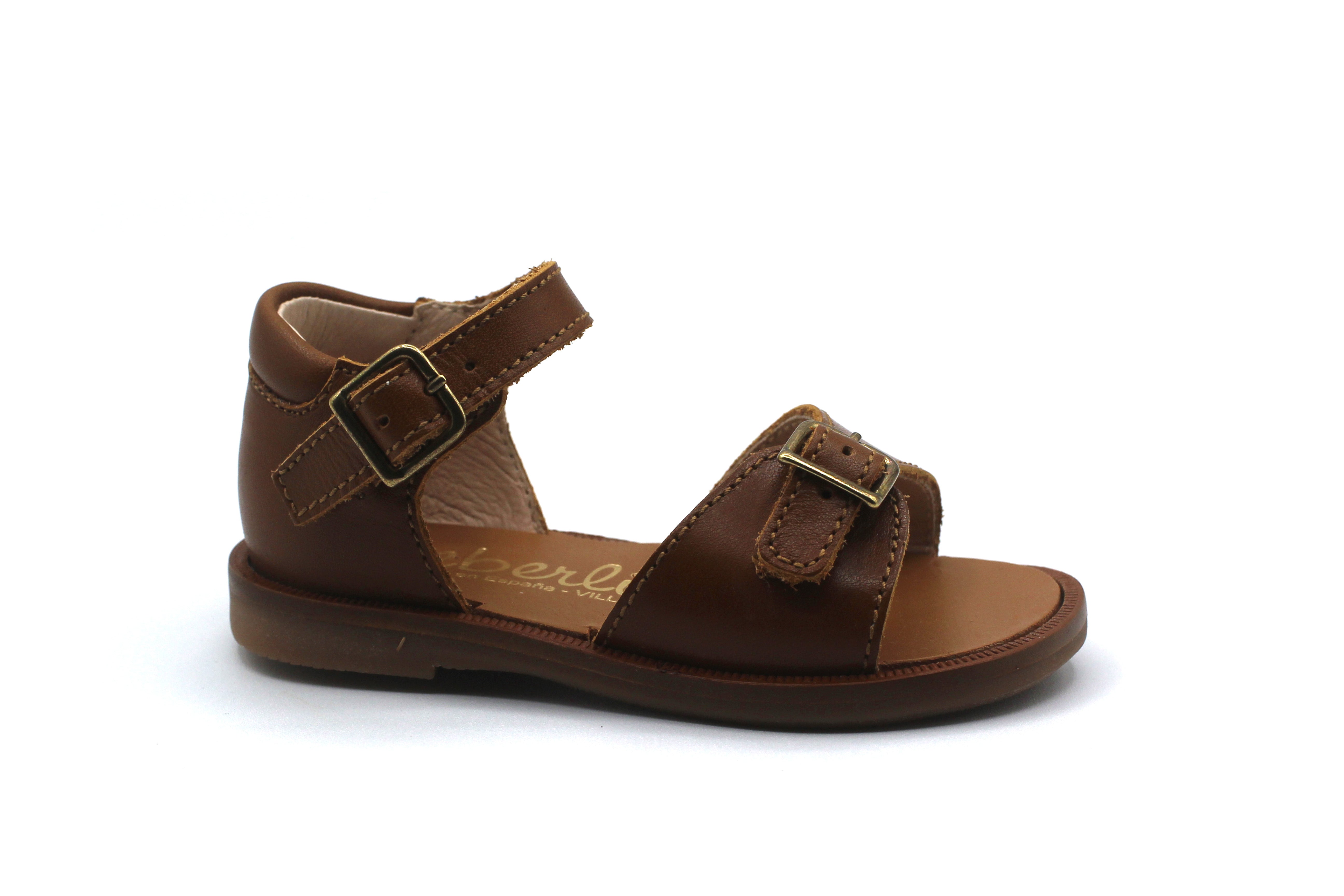 Beberlis Luggage Brown Baby Open Toe Sandal