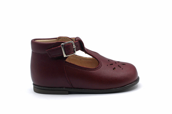 Beberlis Burgundy Baby T-Strap