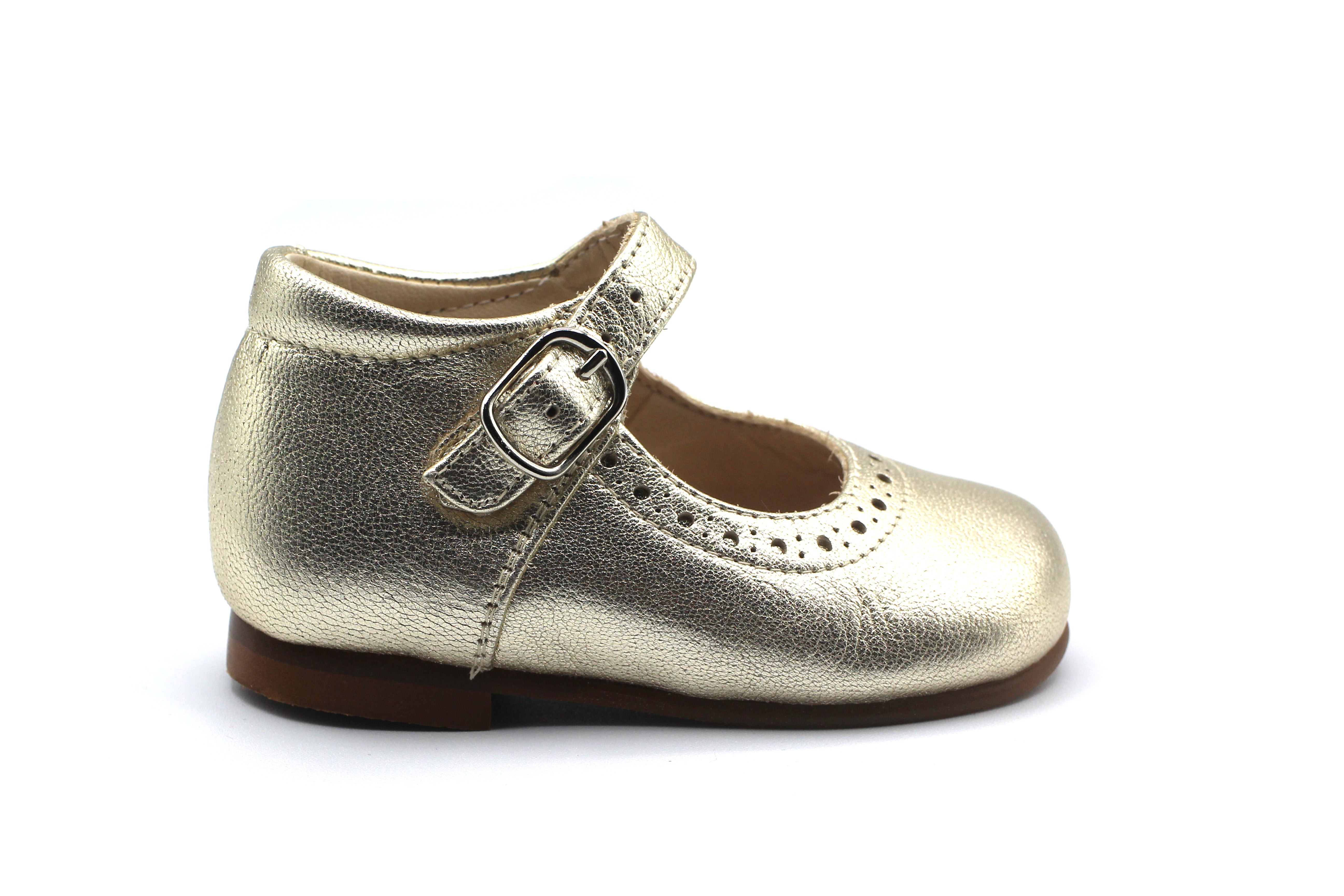 Beberlis Baby Metallic Gold Mary Jane