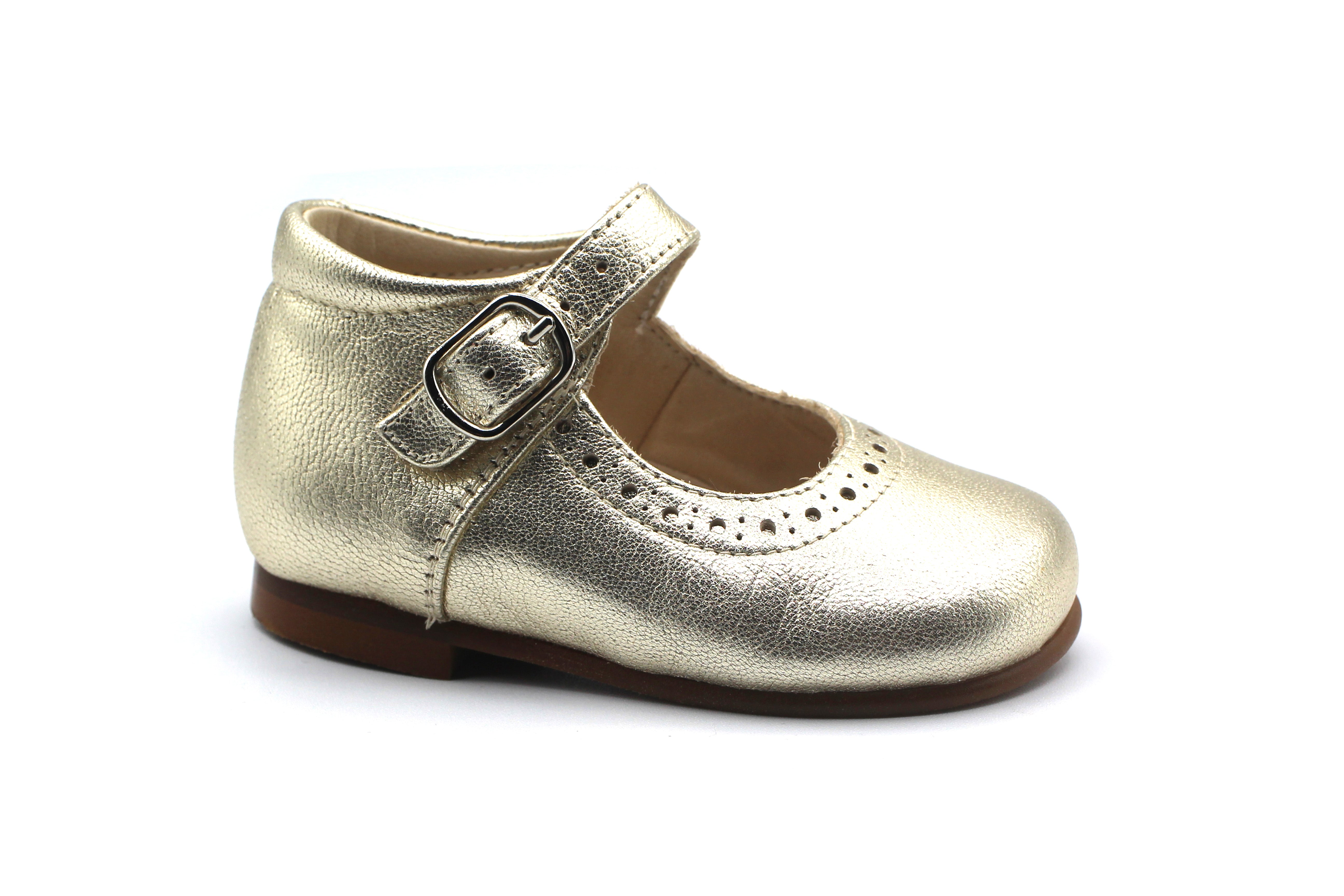 Beberlis Baby Metallic Gold Mary Jane