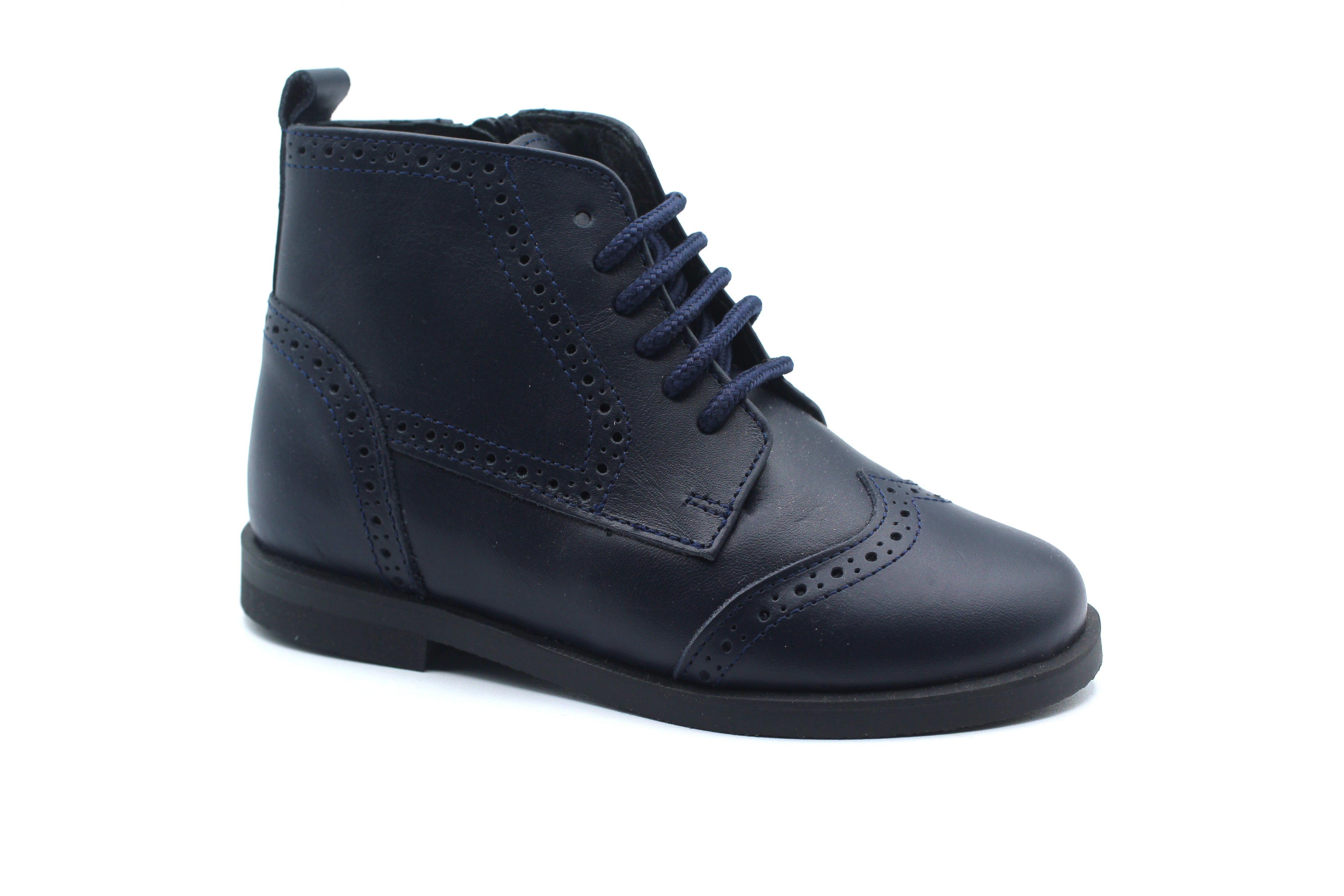 Don Louis Navy Wingtip Bootie