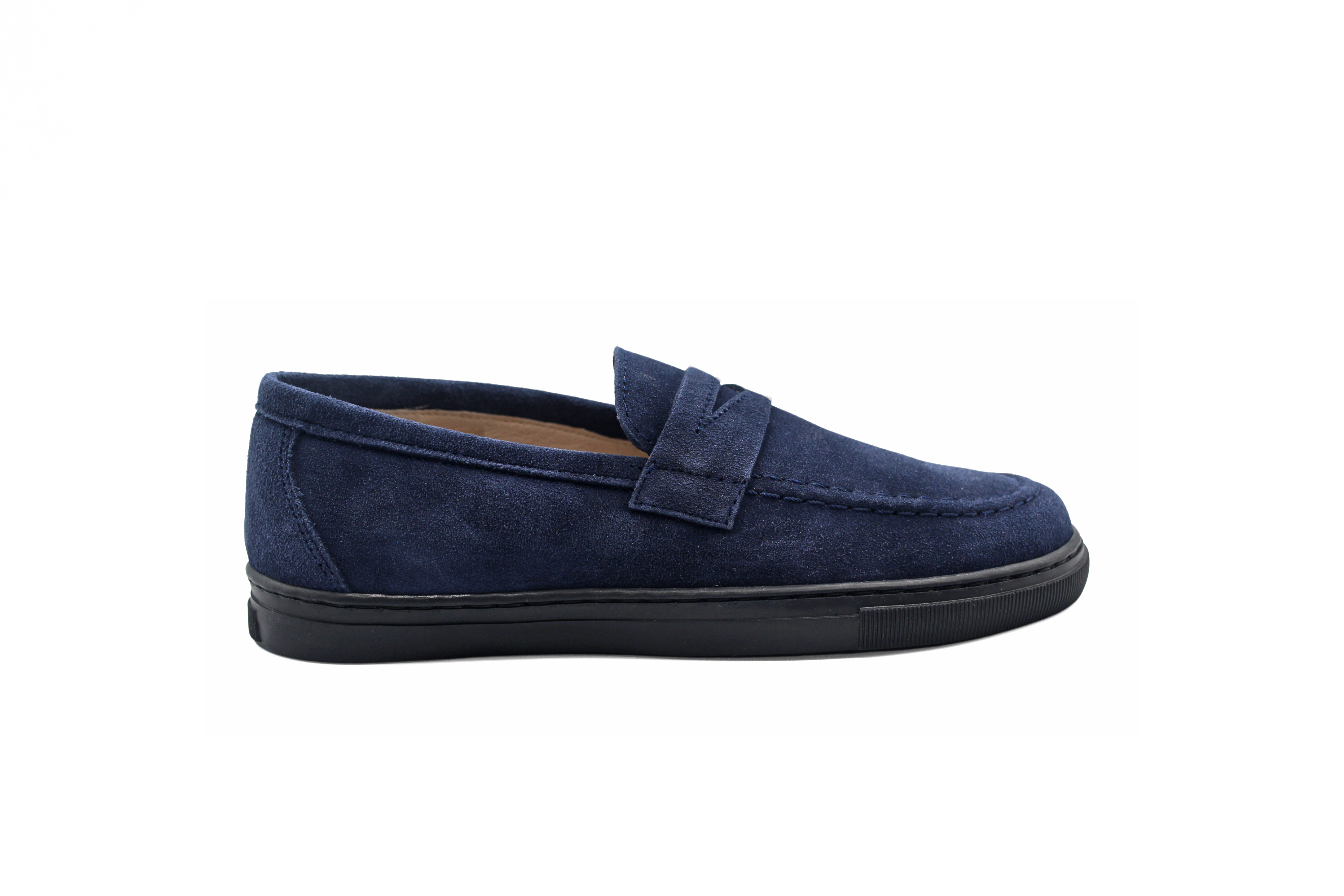 Gravitas Navy Suede Loafer