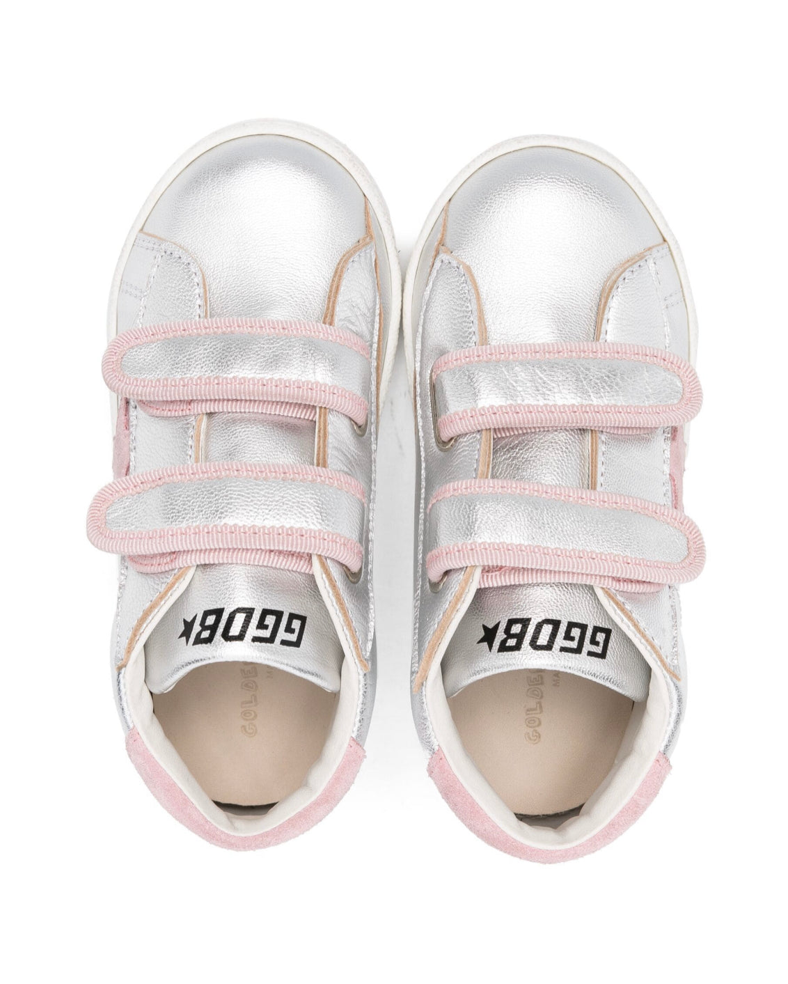 Golden Goose Silver Velcro Baby Sneaker