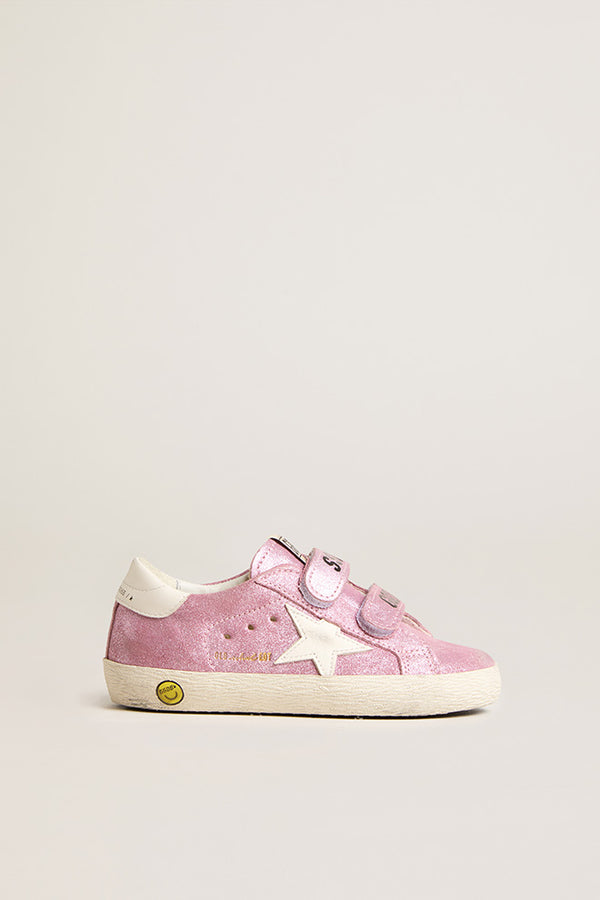 Golden Goose Pink White Velcro Sneaker