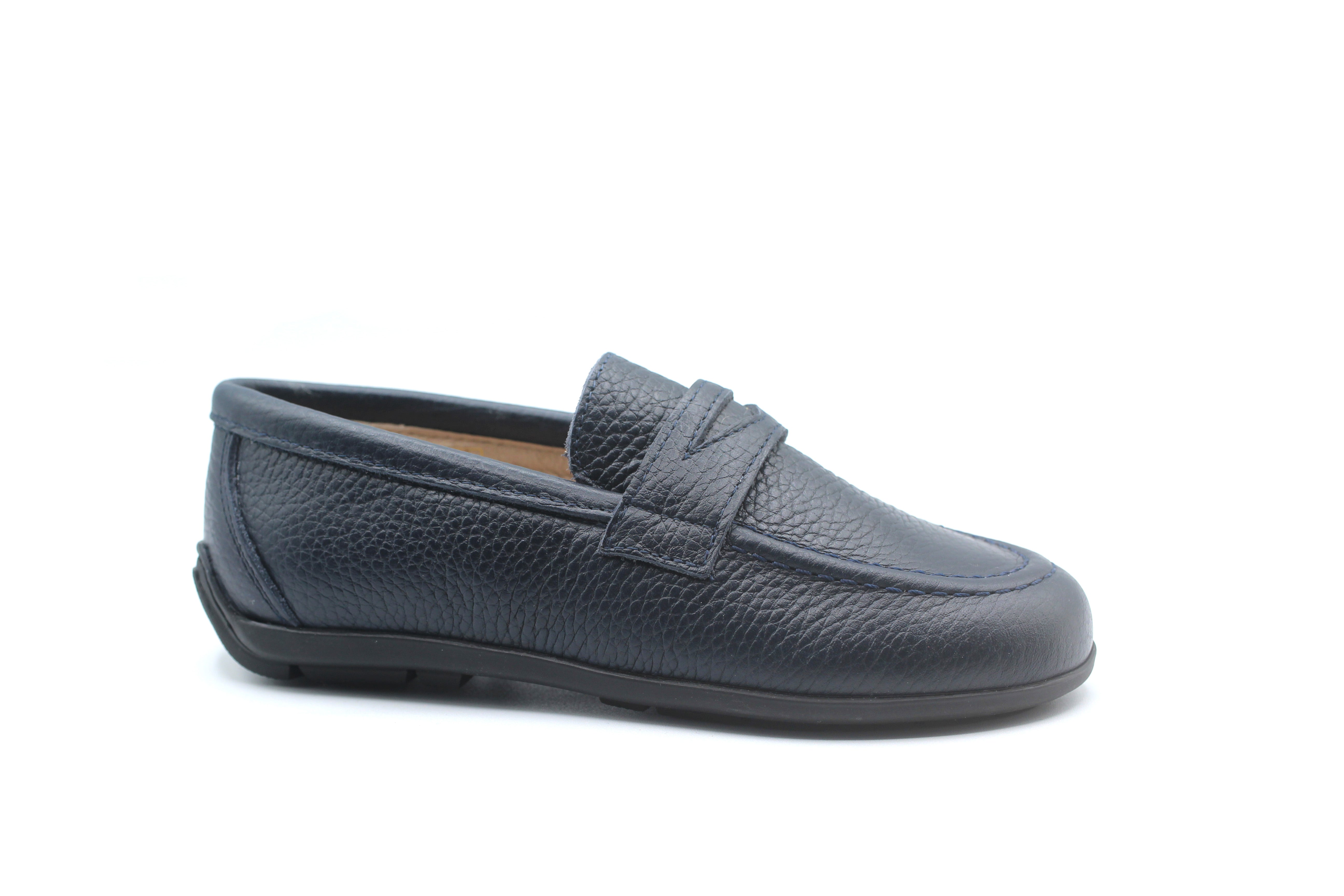 Gravitas Navy Pebbled Loafer