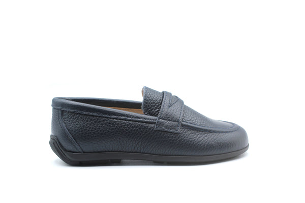 Gravitas Navy Pebbled Loafer