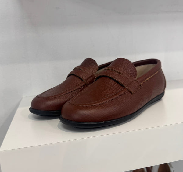 Gravitas Brown Pebbled Loafer