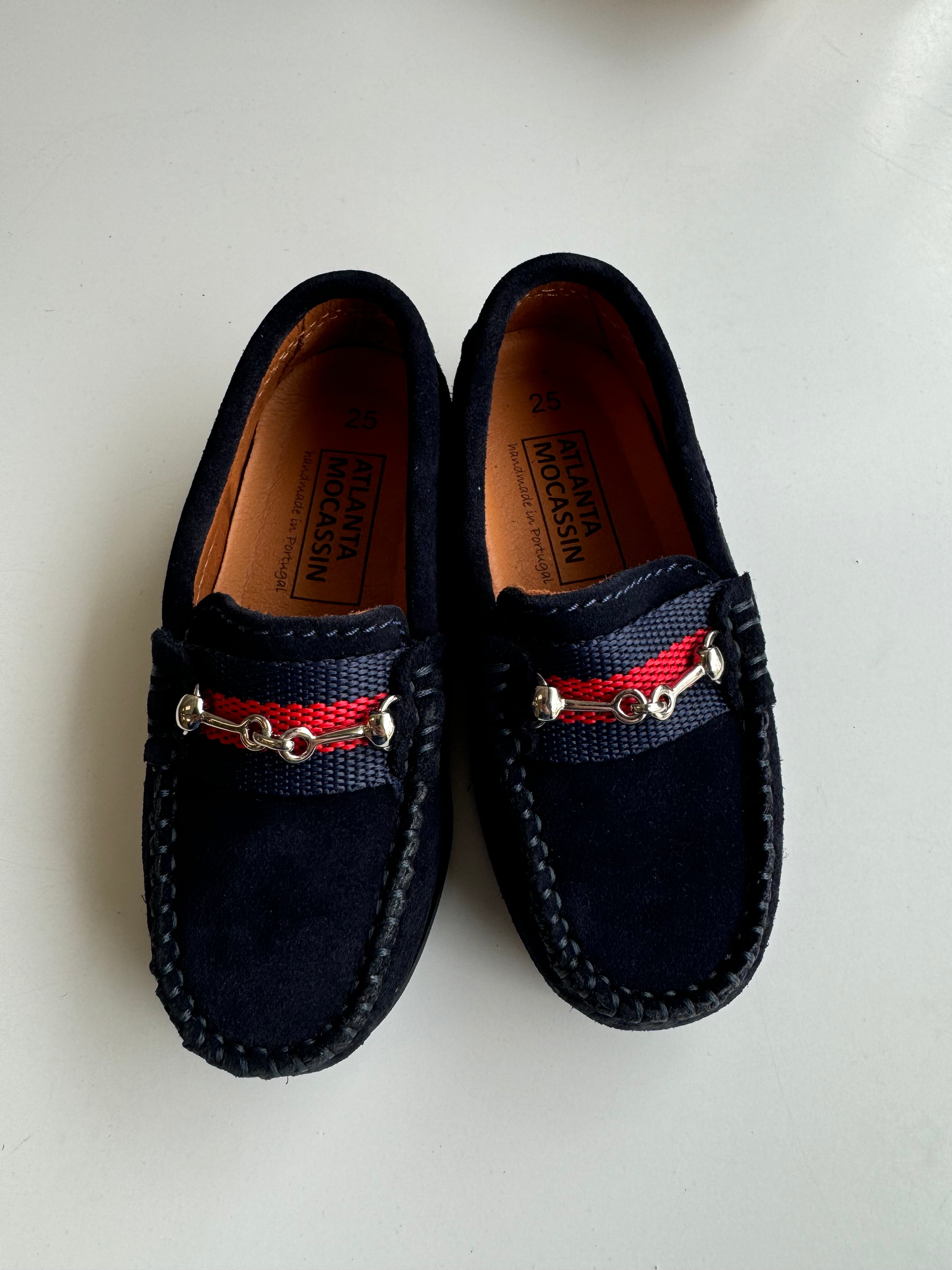 Atlanta Navy Suede Buckle Loafer