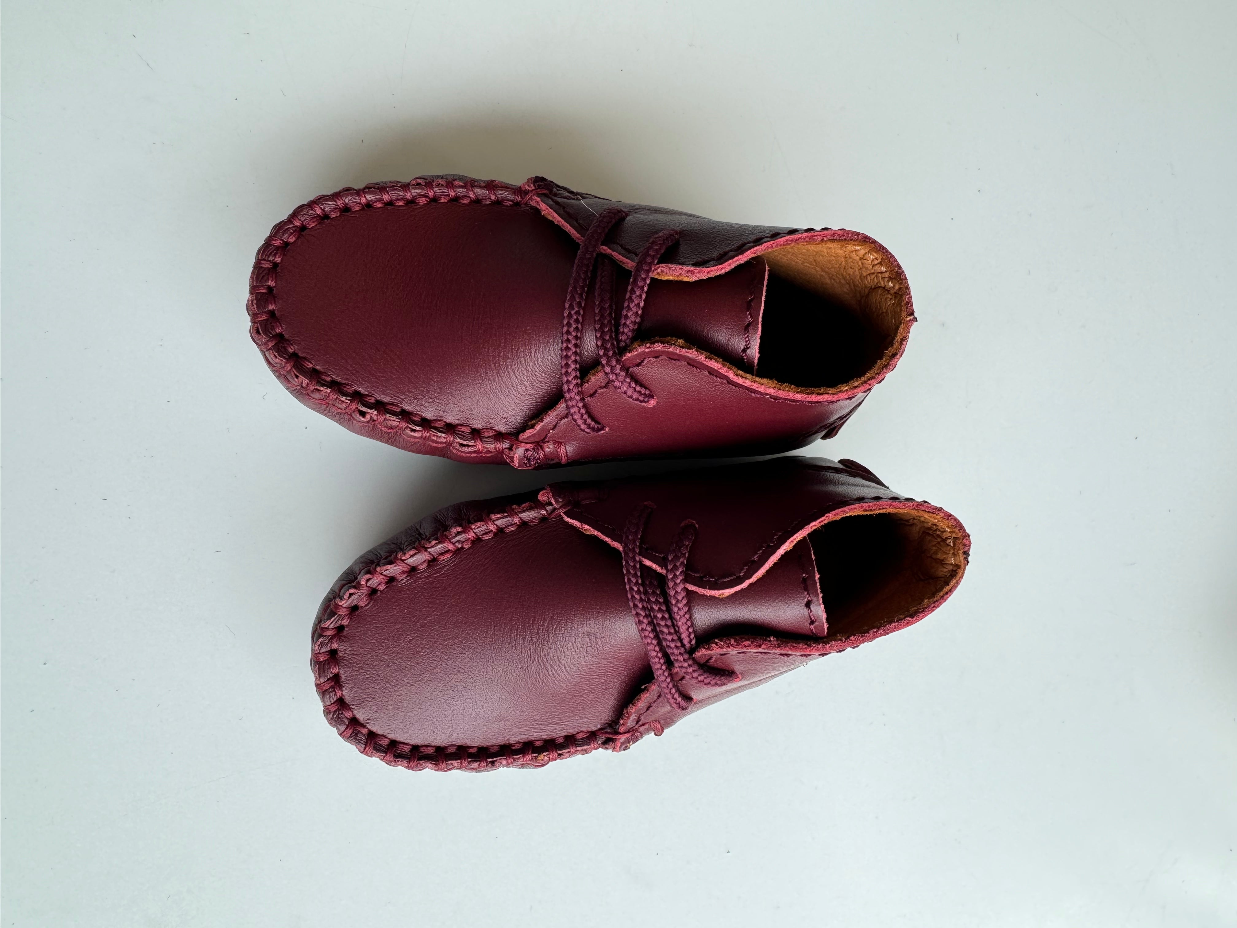 Atlanta Burgundy Baby Lace Bootie