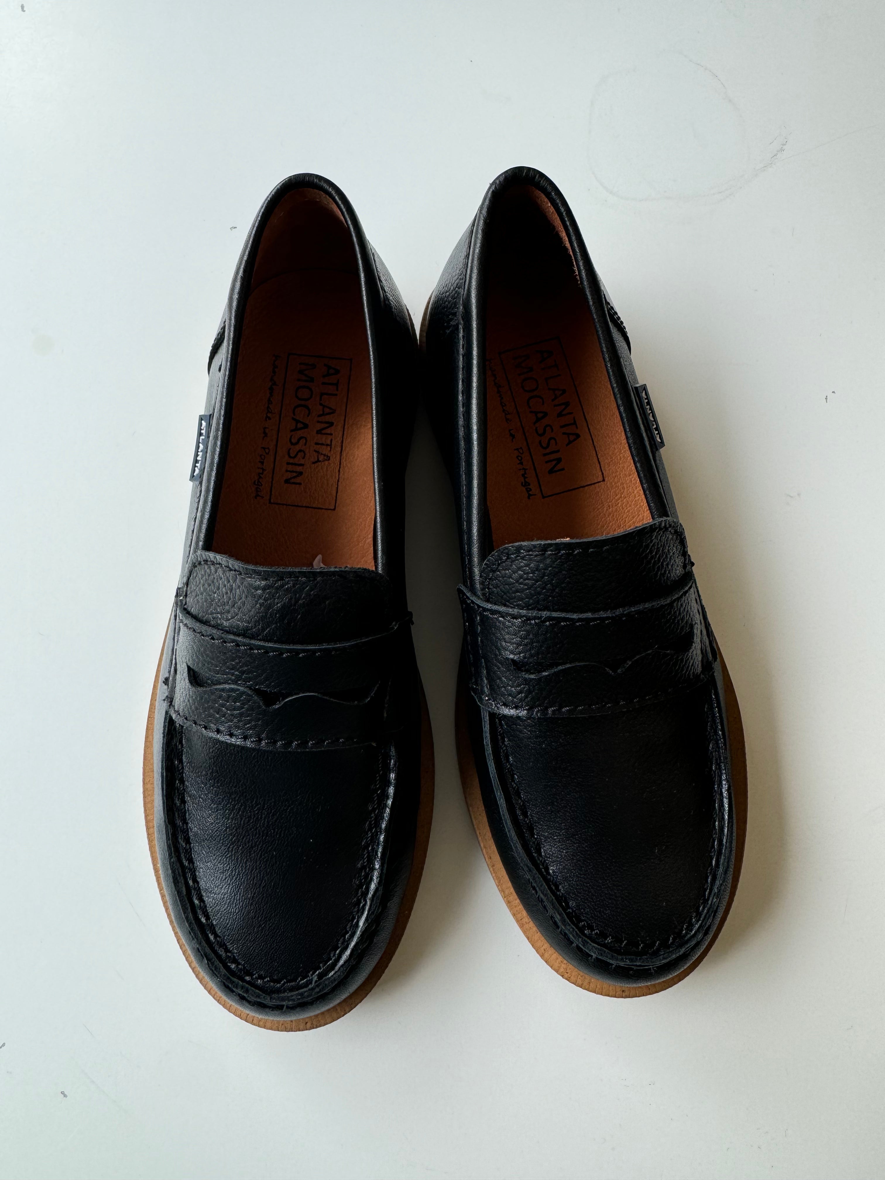 Atlanta Black Pebbled Penny Loafer