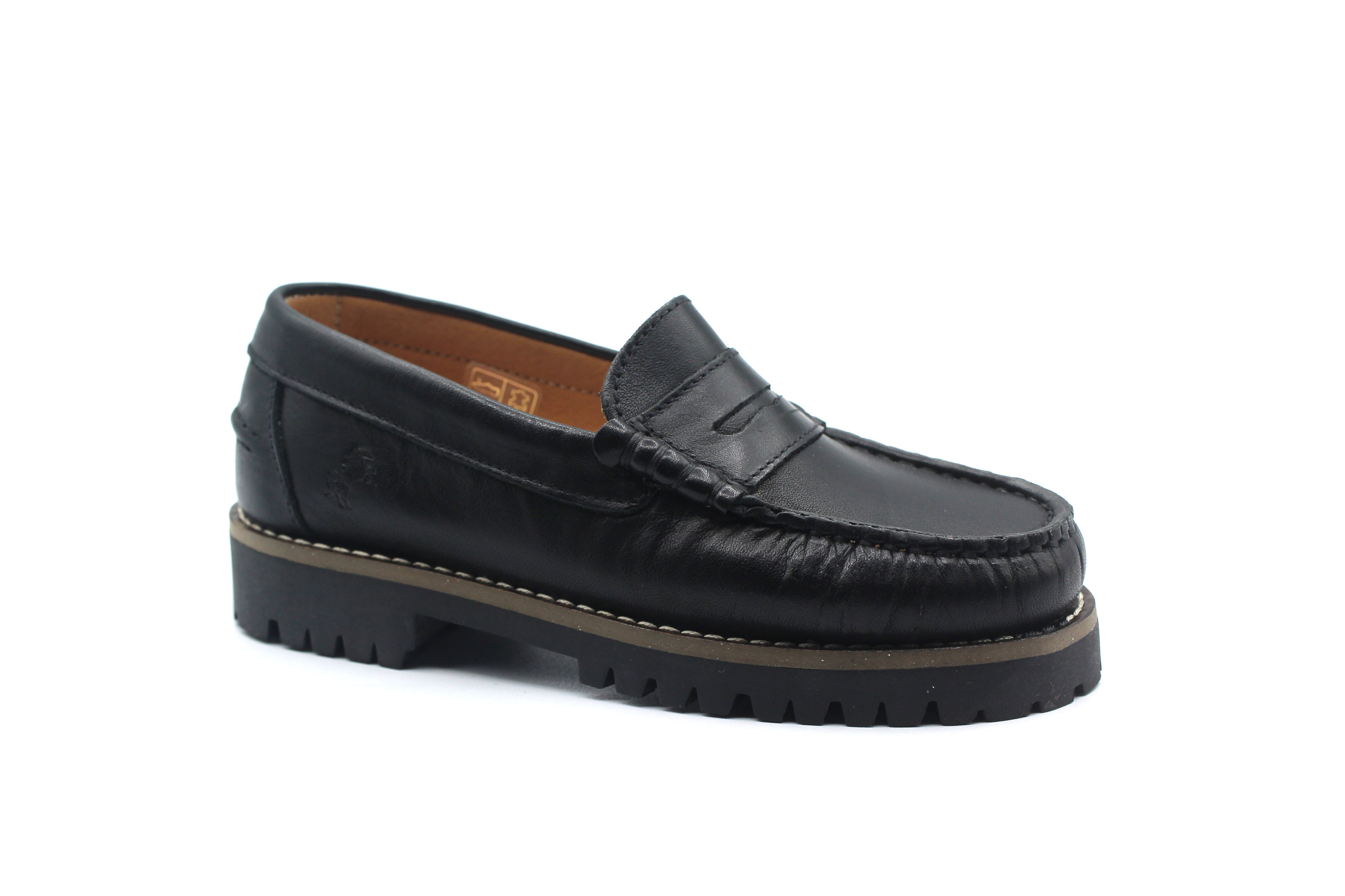 LMDI Black Penny Chunky Loafer