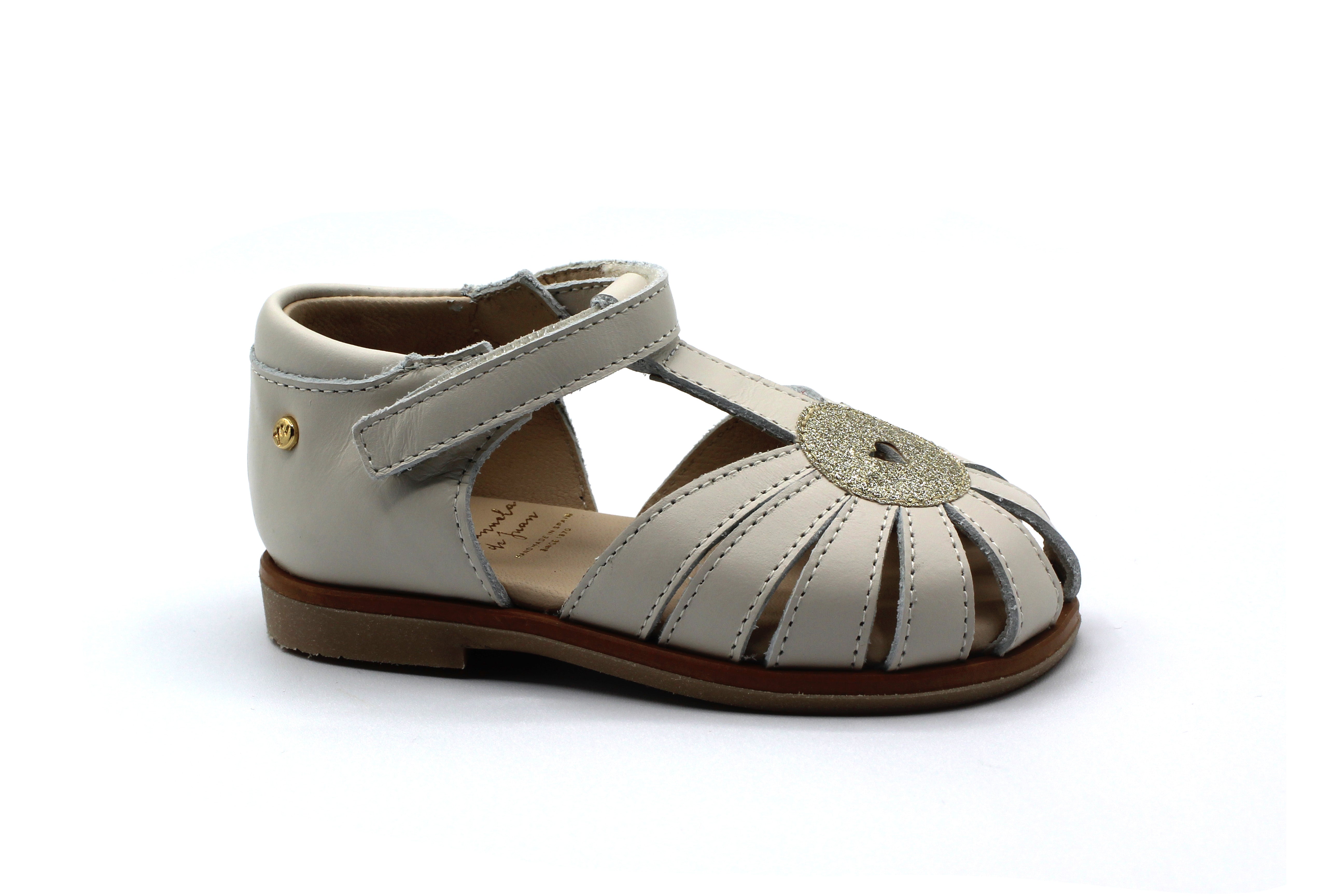 Manuela De Juan Taupe Heart Sandal