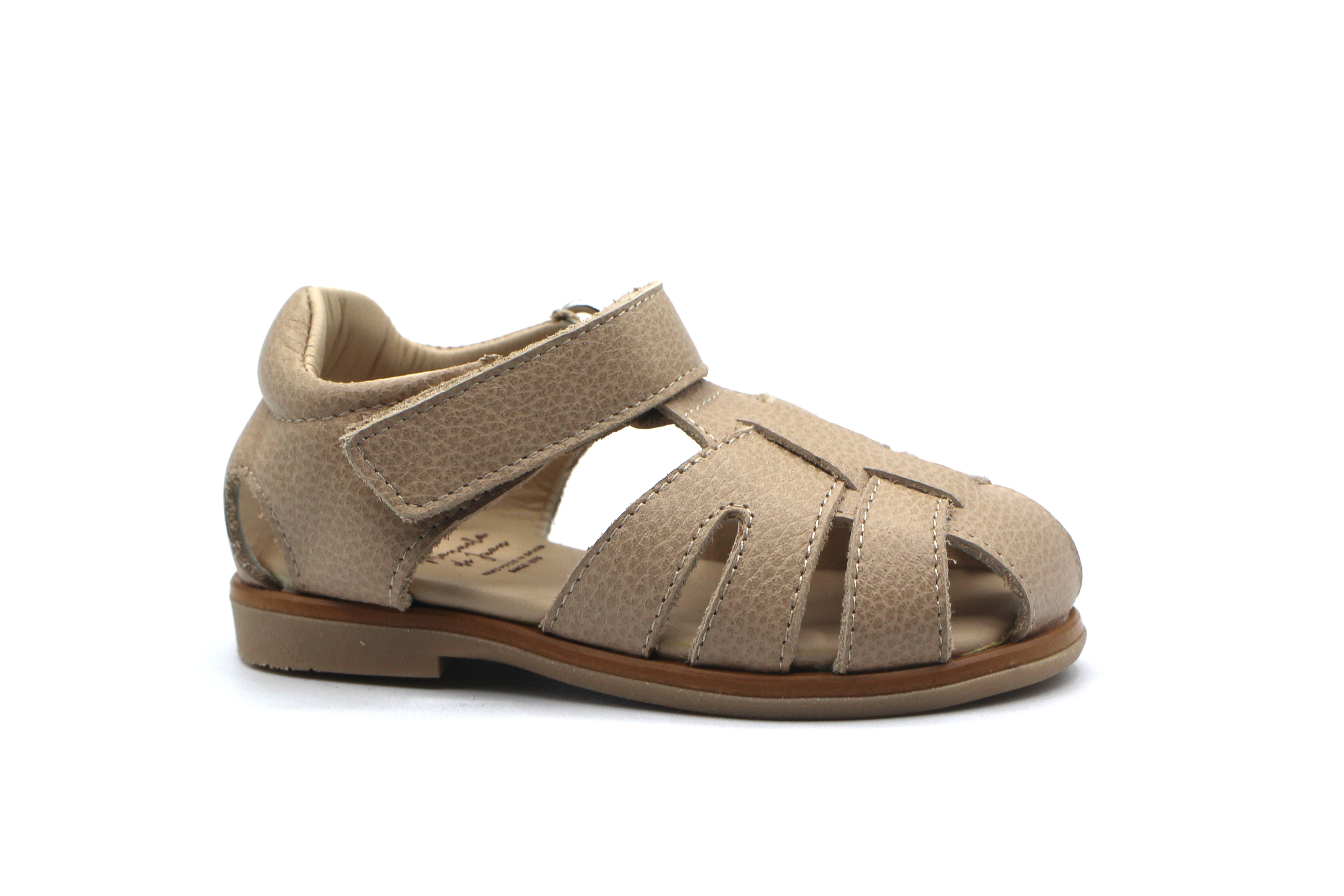 Manuela De Juan Beige Konan Closed Toe Sandal