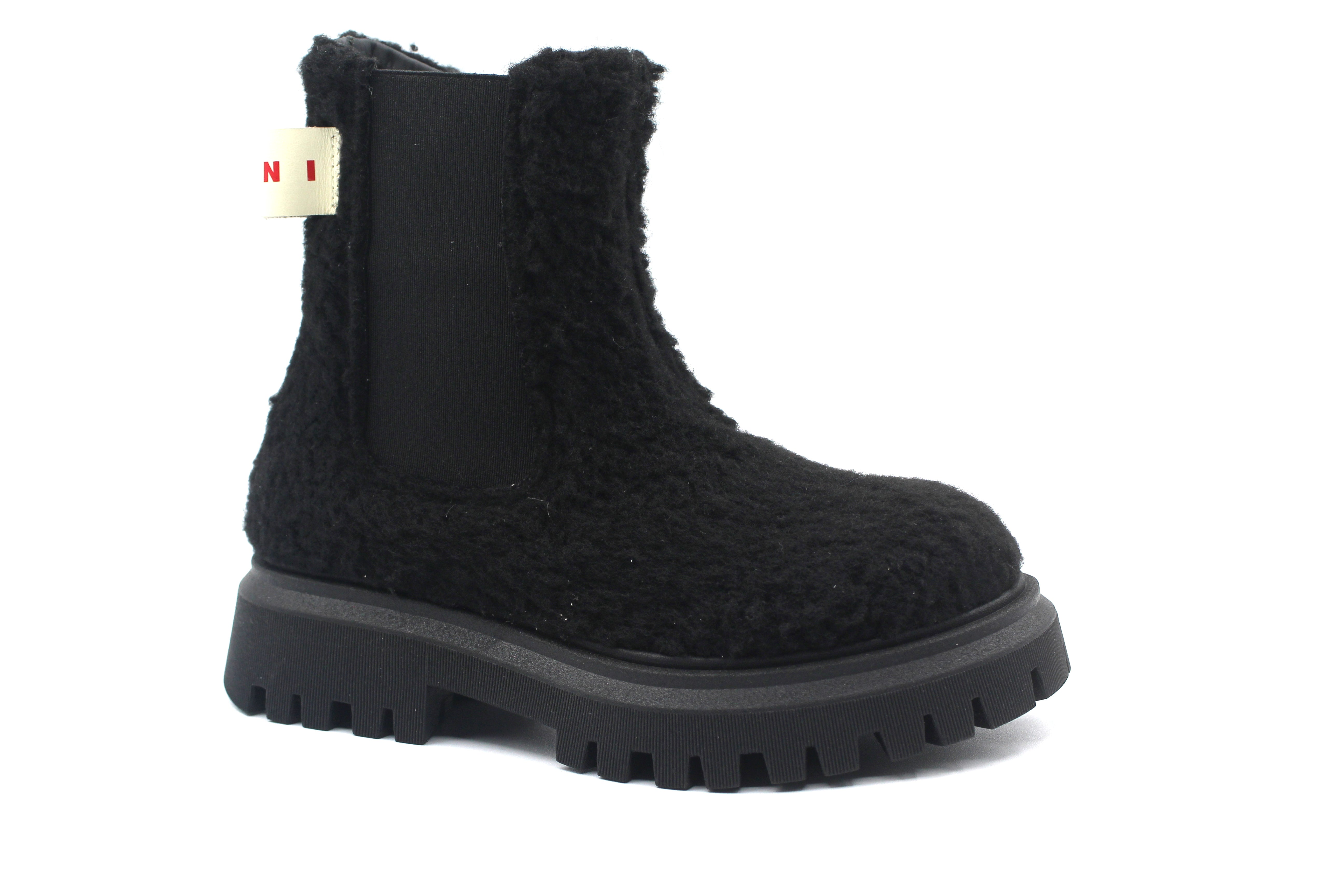 Marni Black Sherpa Bootie