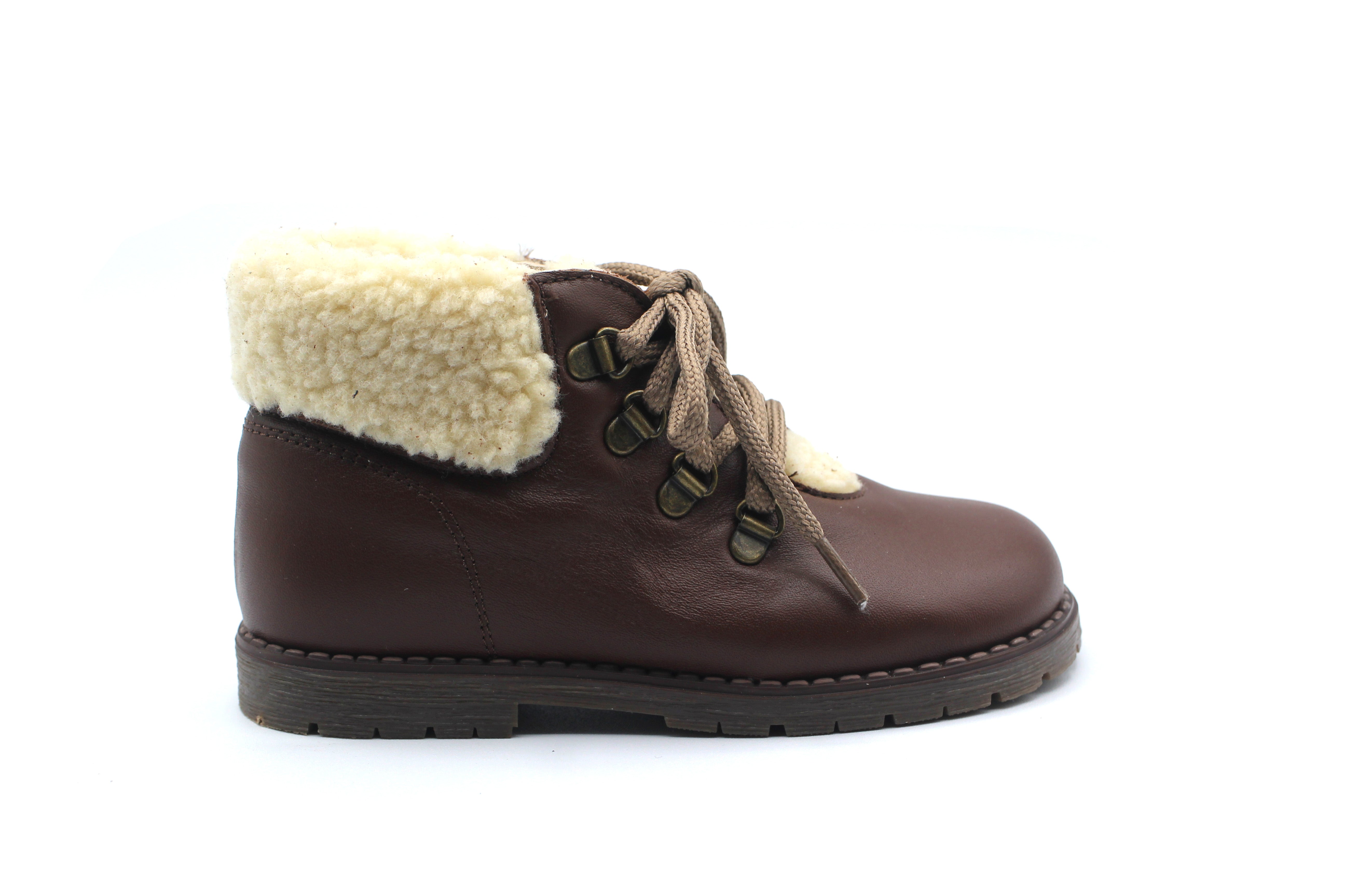 LMDI Brown Fur Trim Bootie