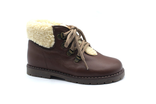 LMDI Brown Fur Trim Bootie