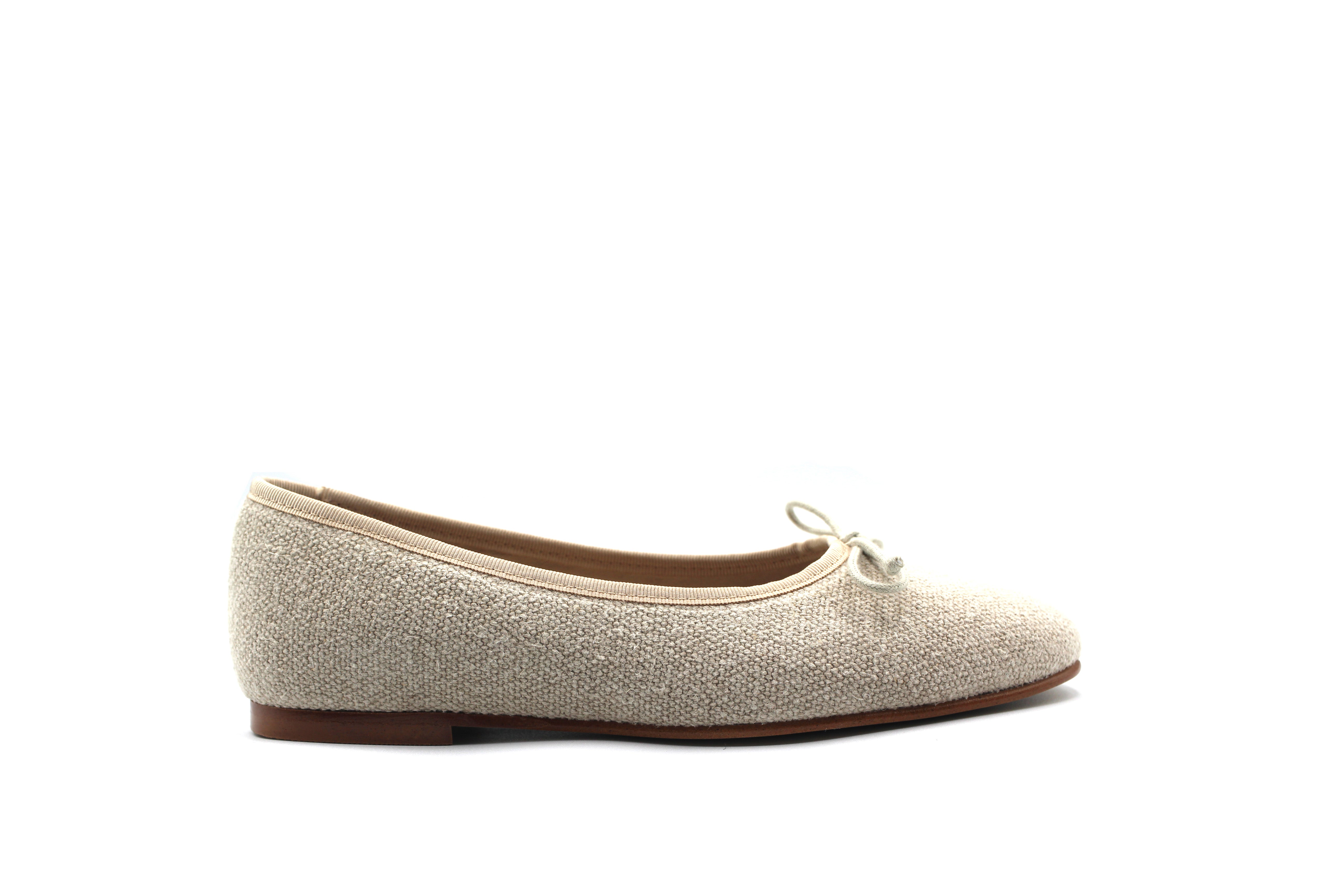 Valencia Natural Linen Ballet Flat