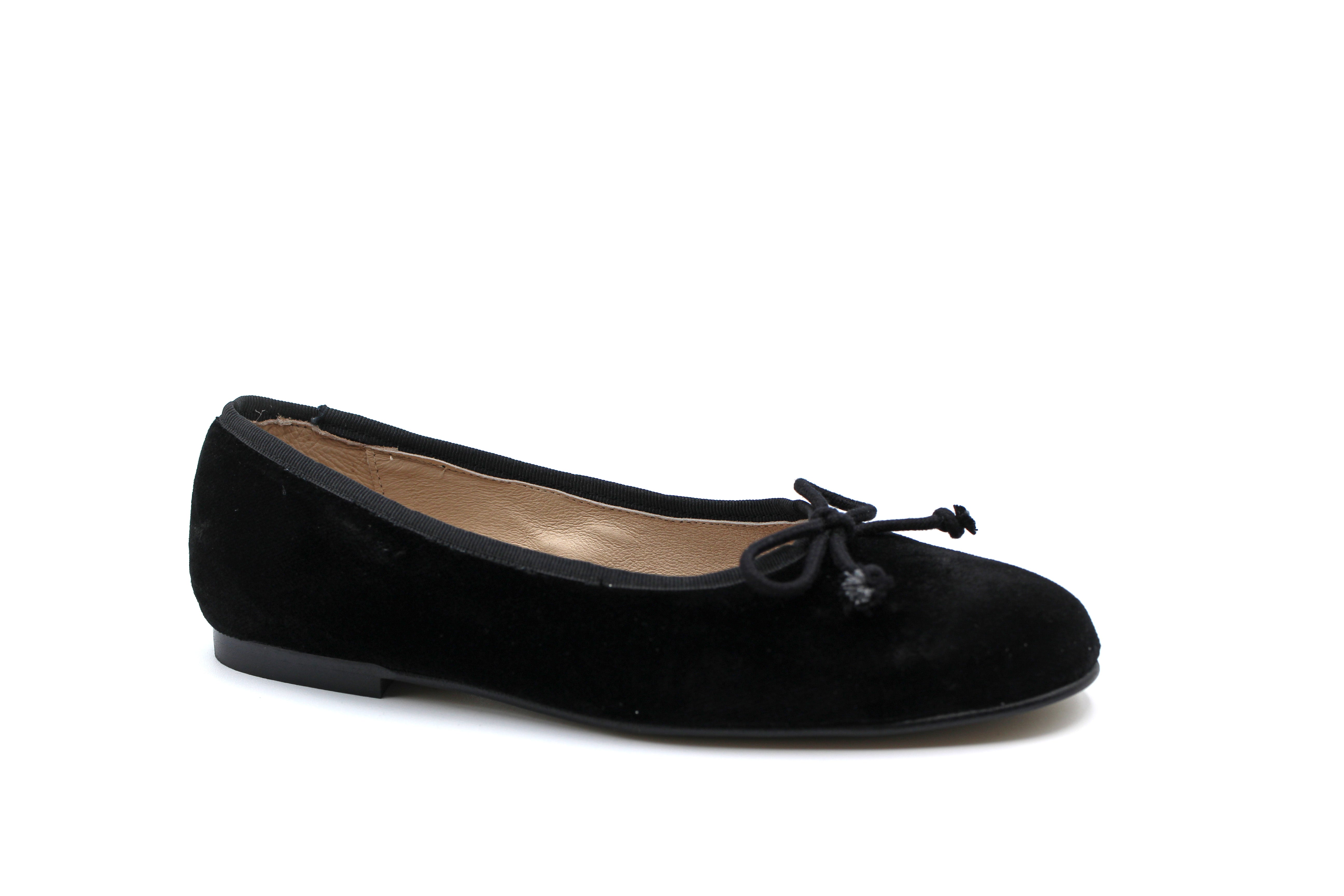 Valencia Black Velvet Ballet Flat