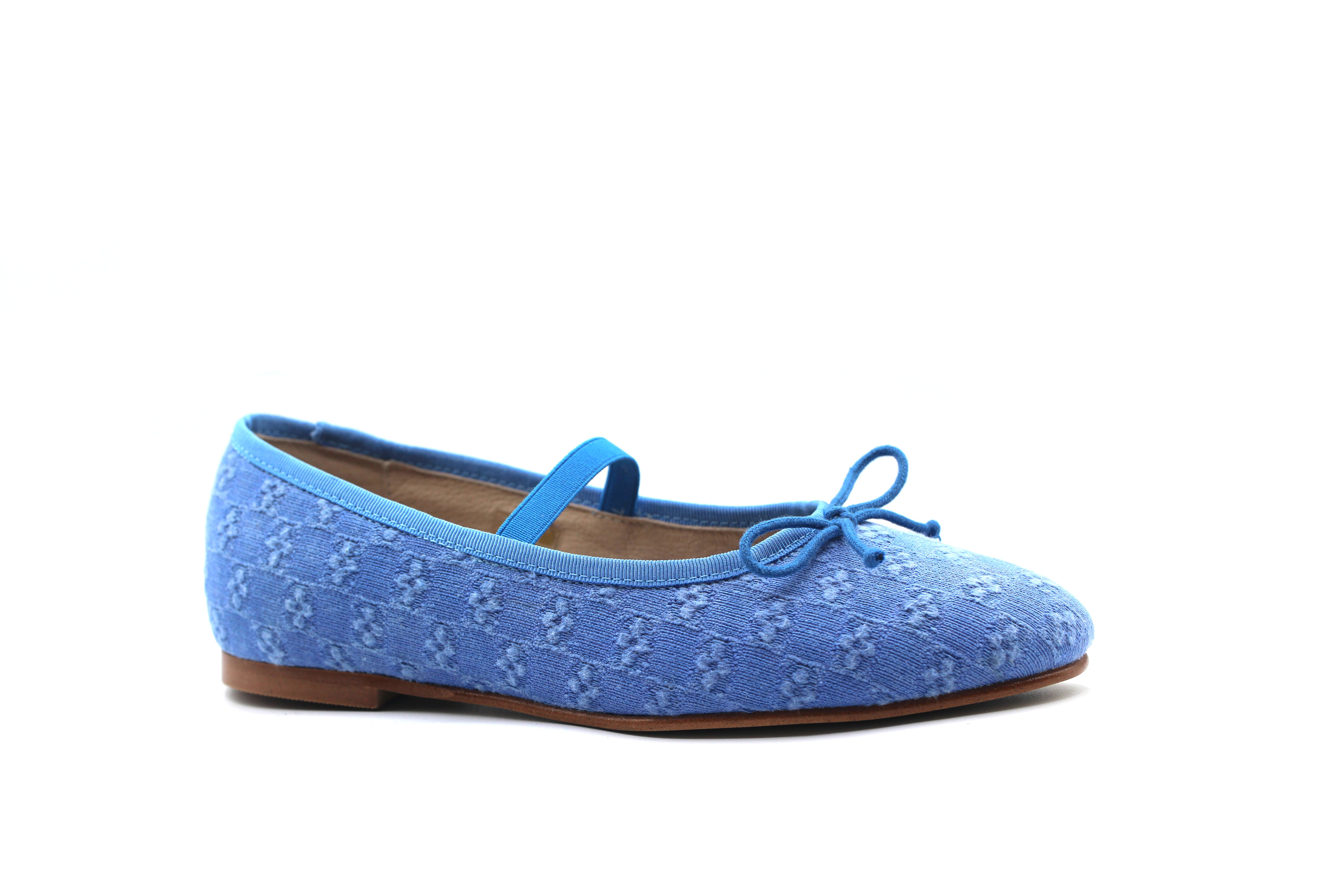 Valencia Denim Tonal Floral  Ballet Flat