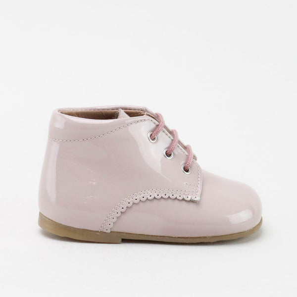 Papanatas Old Rose Patent Baby Bootie