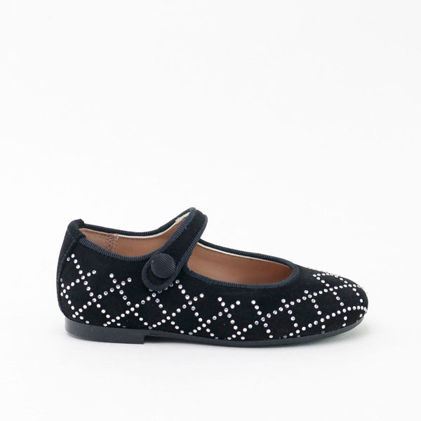 Papanatas Black Studded Mary Jane