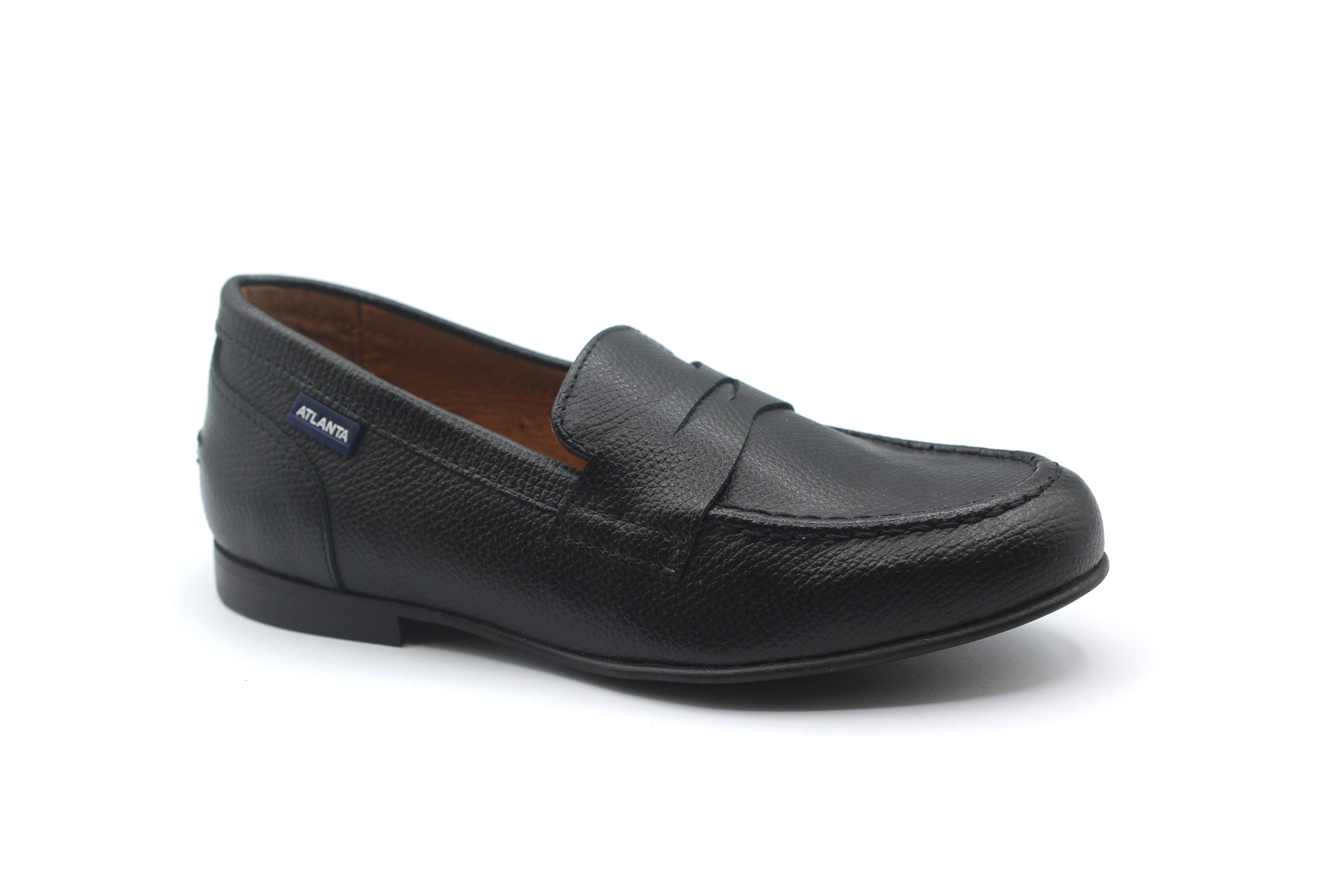 Atlanta Black Pebbled Leather Dress Shoe