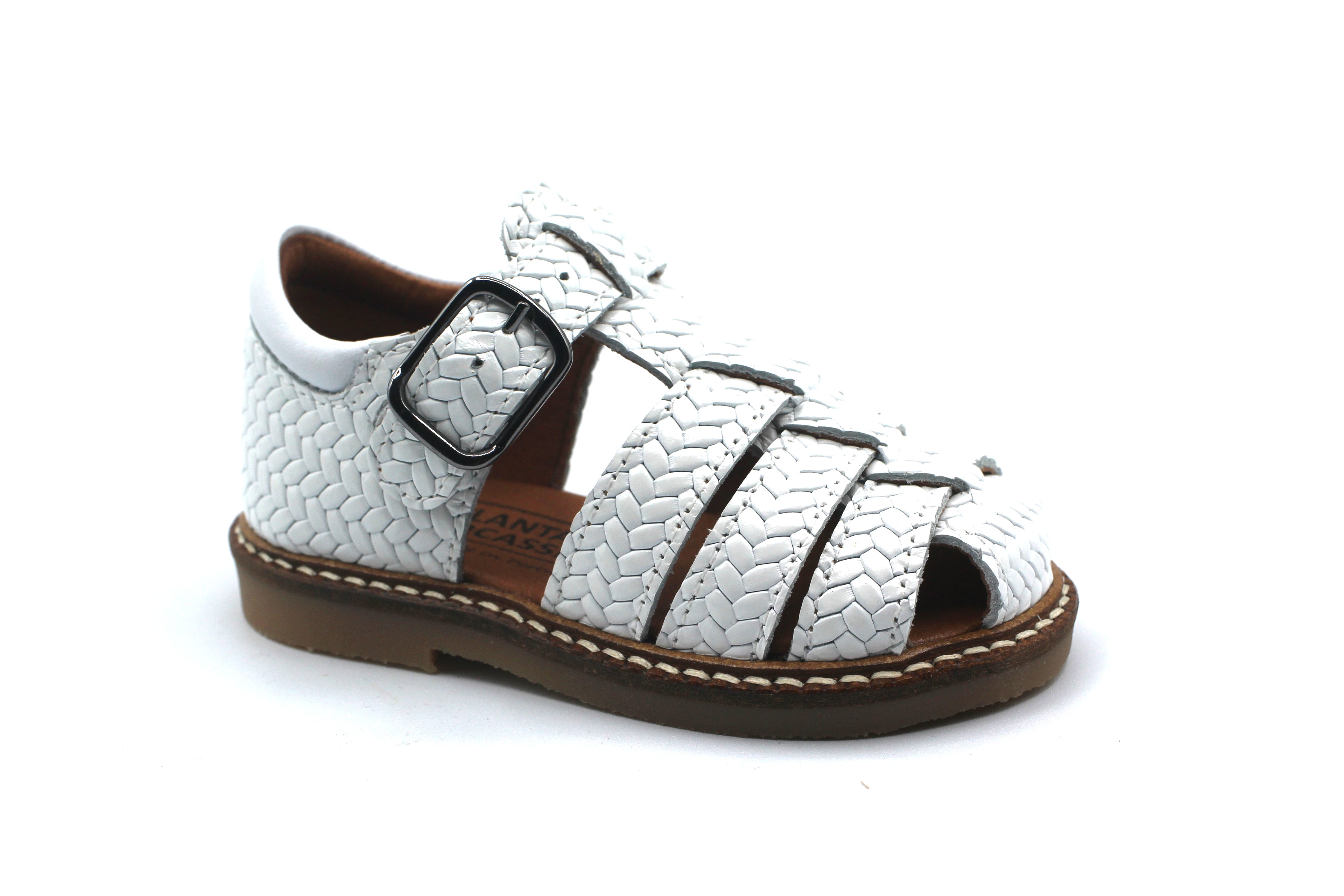 Atlanta White Weaved Sandal