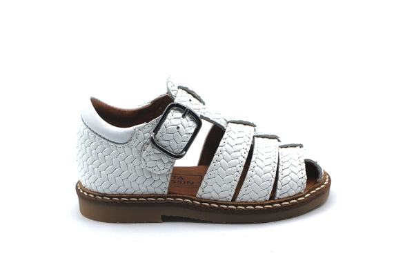 Atlanta White Weaved Sandal