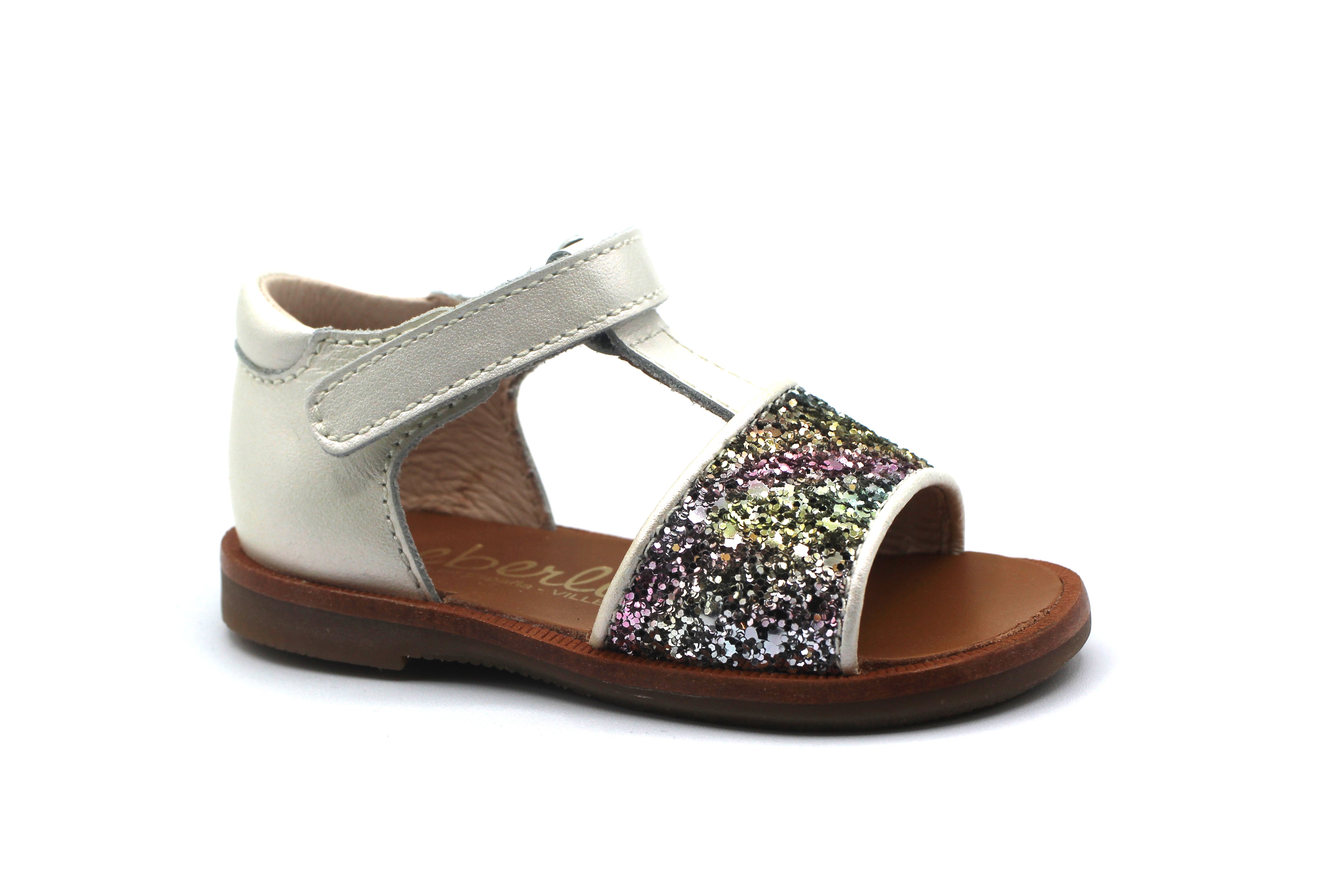 Beberlis Glitter Velcro Baby Sandal