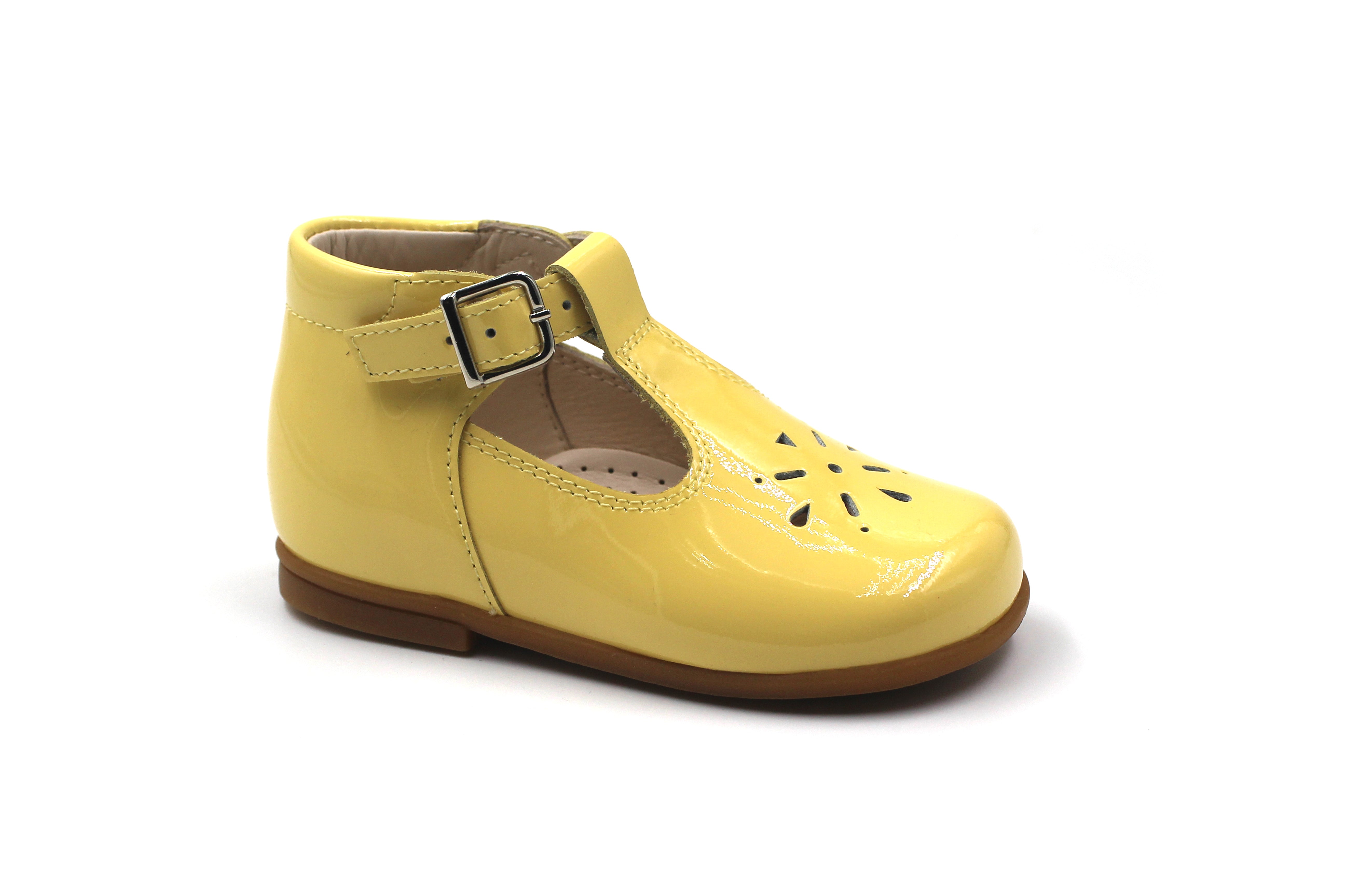 Beberlis Canary Yellow Baby T-Strap