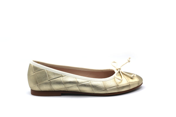 Beberlis Metallic Weave Ballet Flat