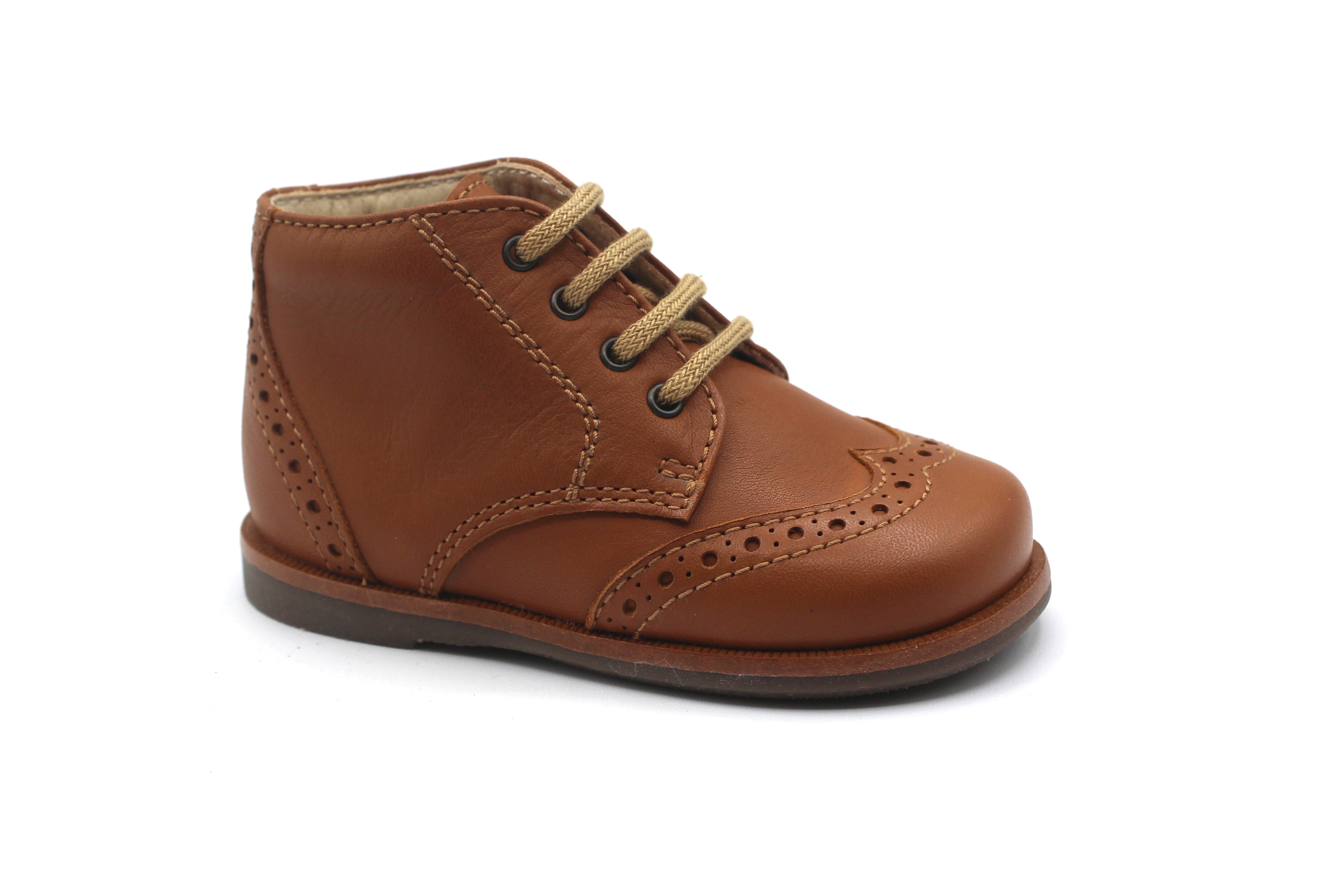 Beberlis Camel Morgan Wingtip Baby Bootie