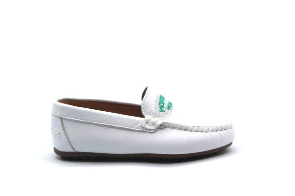 Lmdi White Green Embroidery Montecarlo Loafer