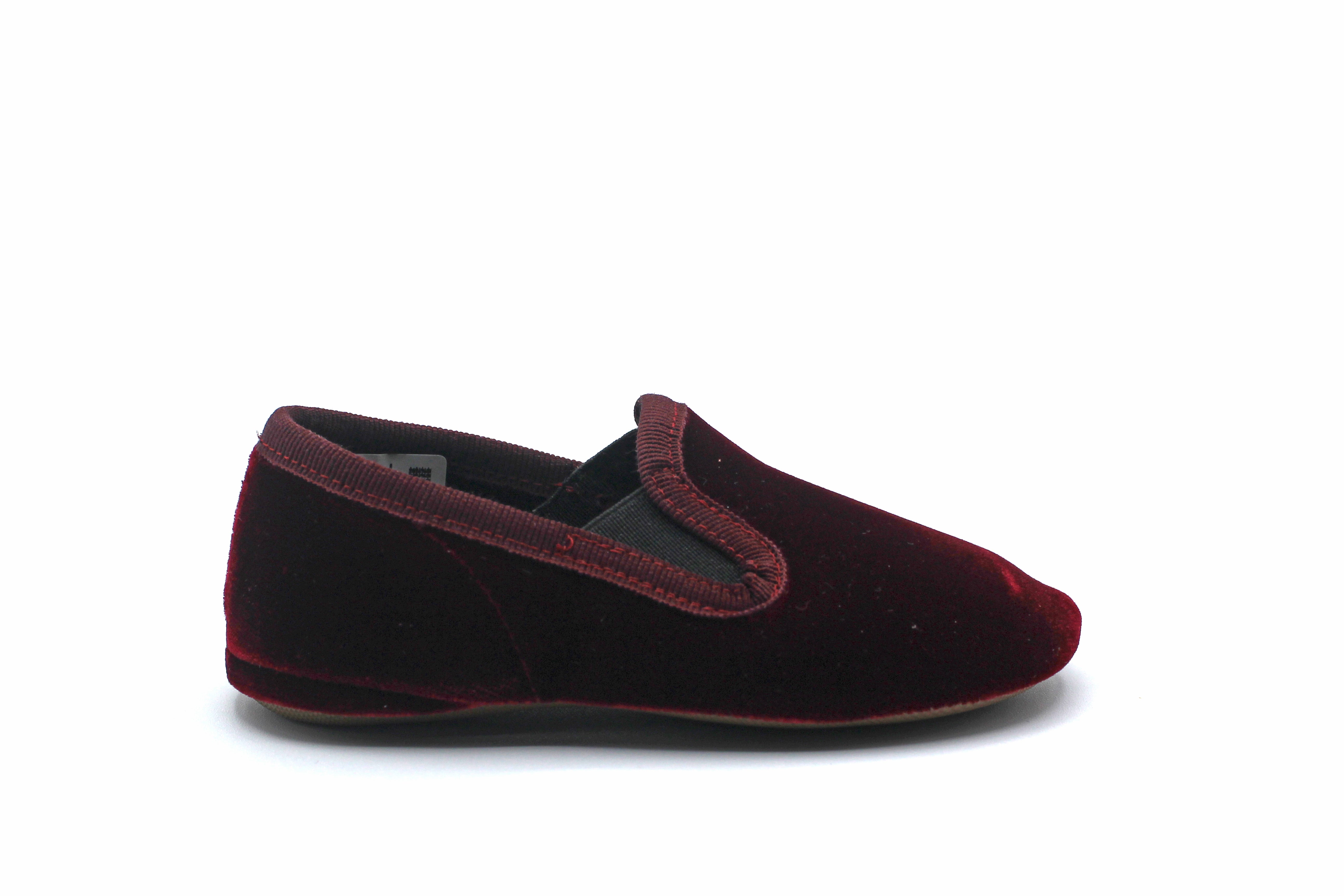 Pepe Burgundy Velvet Smoking Slipper