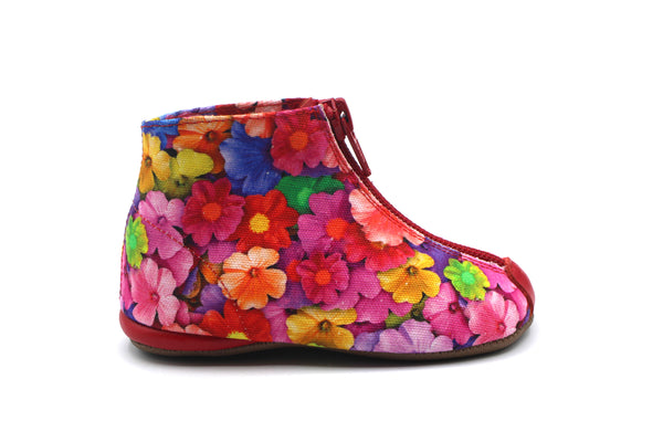 Pepe Pink Floral Zipper Bootie