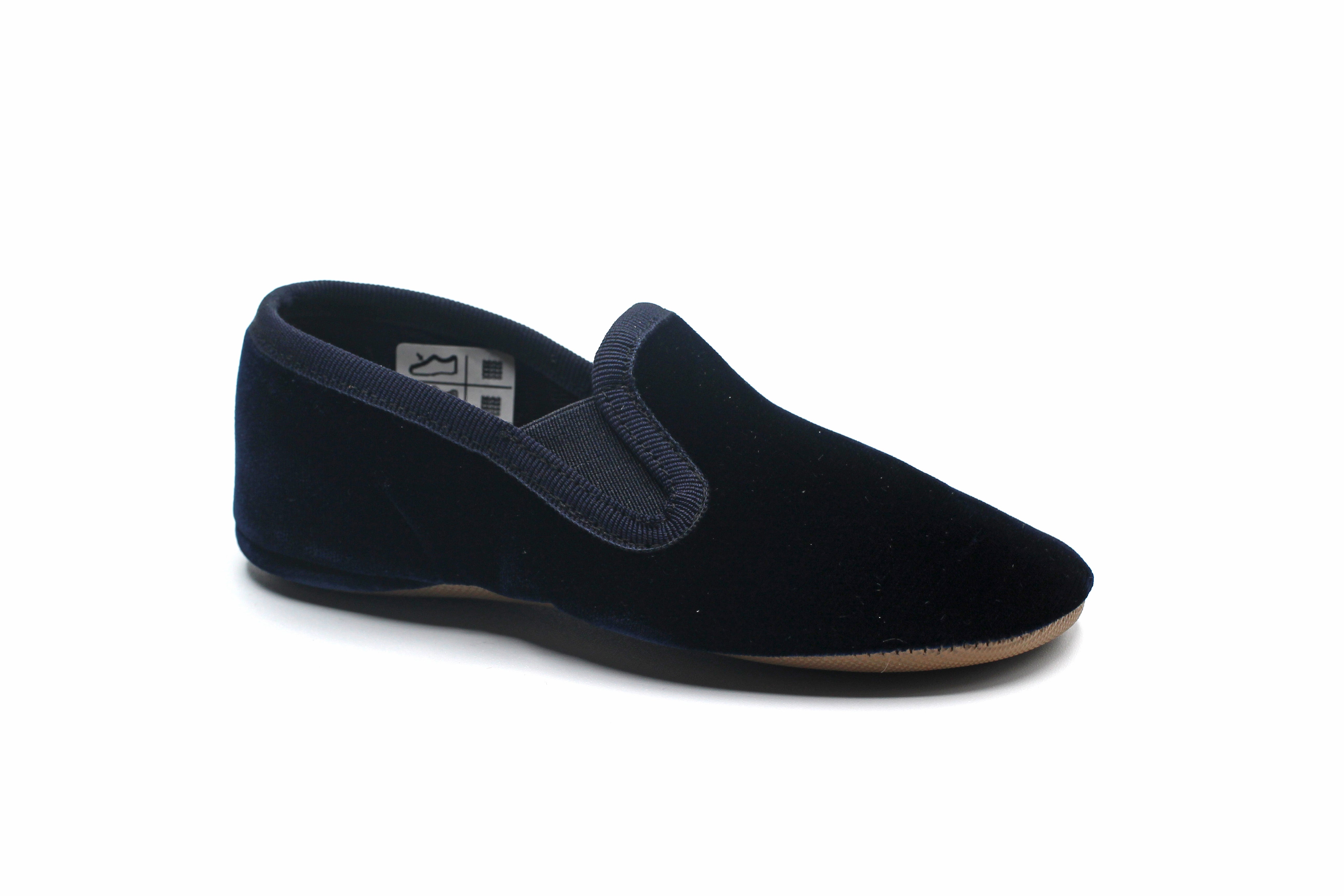 Pepe Navy Velvet Smoking Slipper