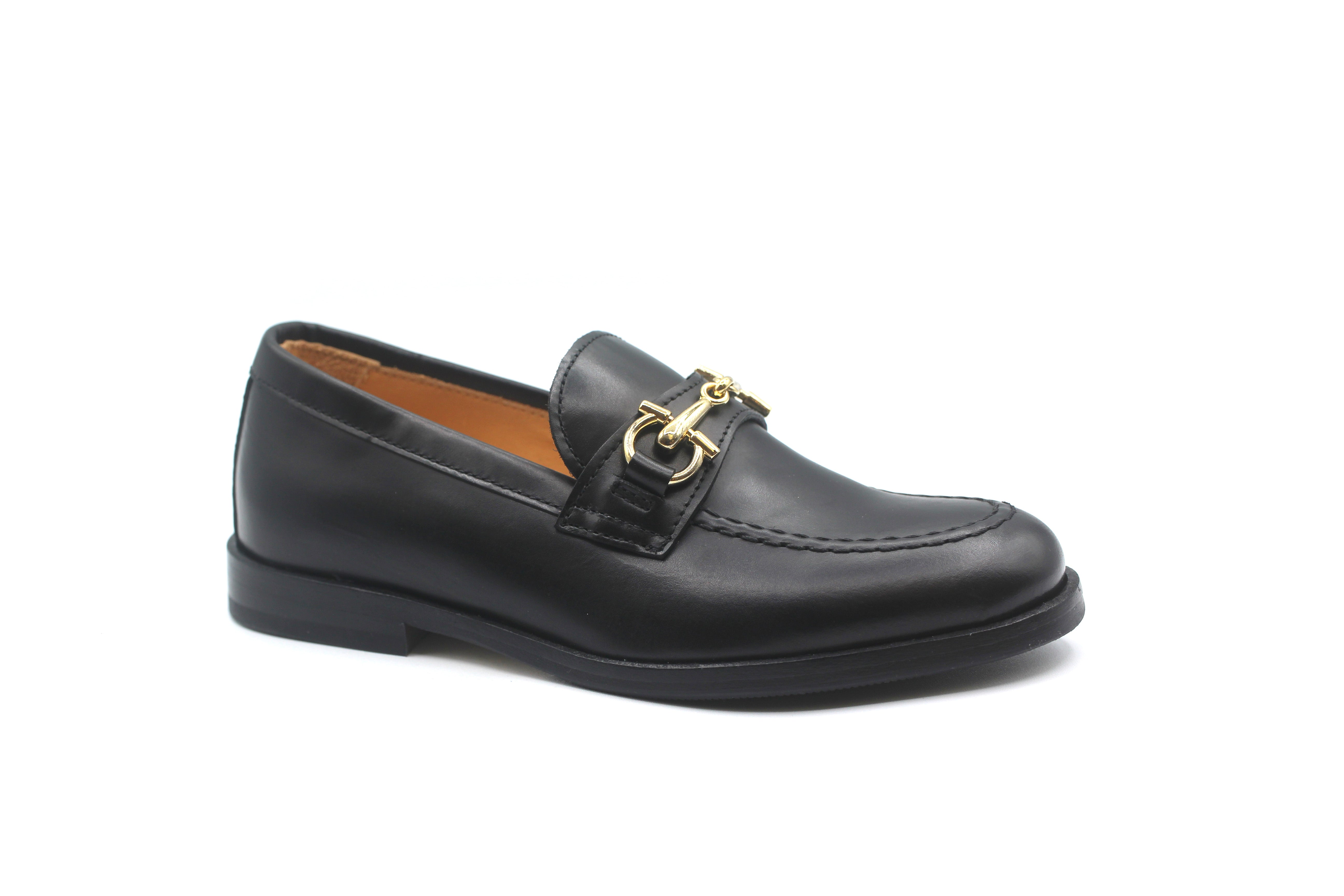 Rondinella Black Buckle Dress Shoe