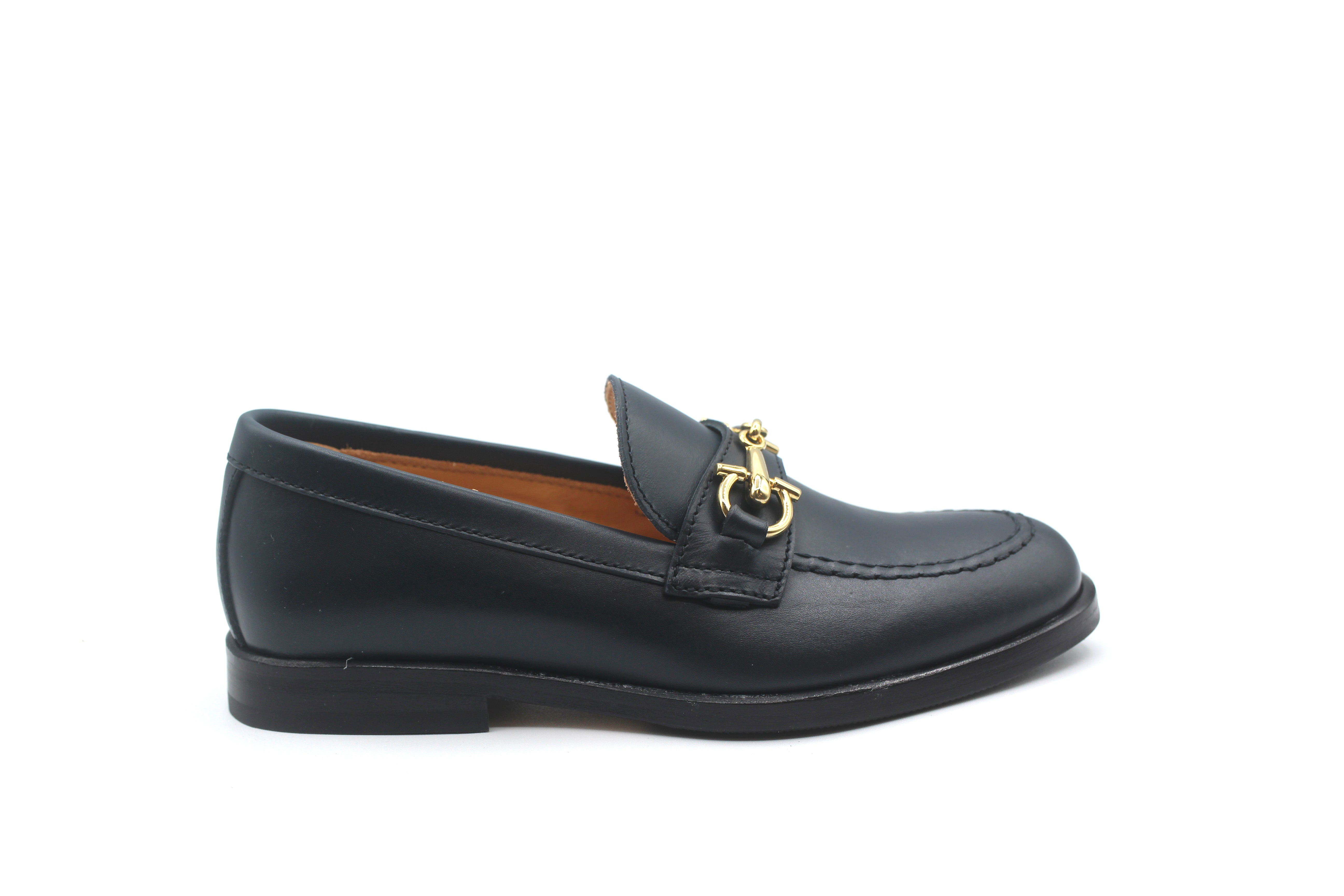 Rondinella Navy Buckle Dress Shoe