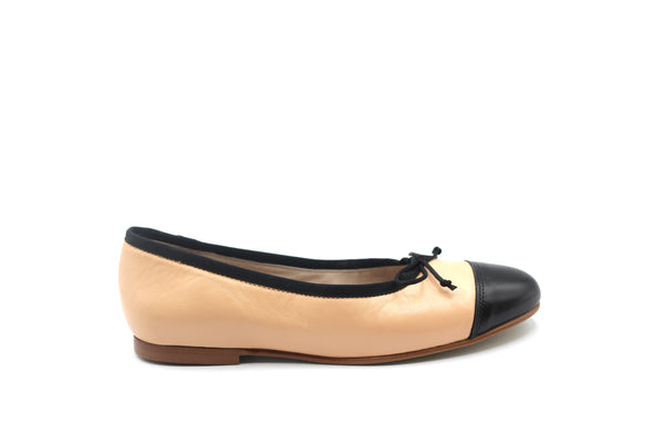 Valencia Nude Cap Toe Ballet Flat